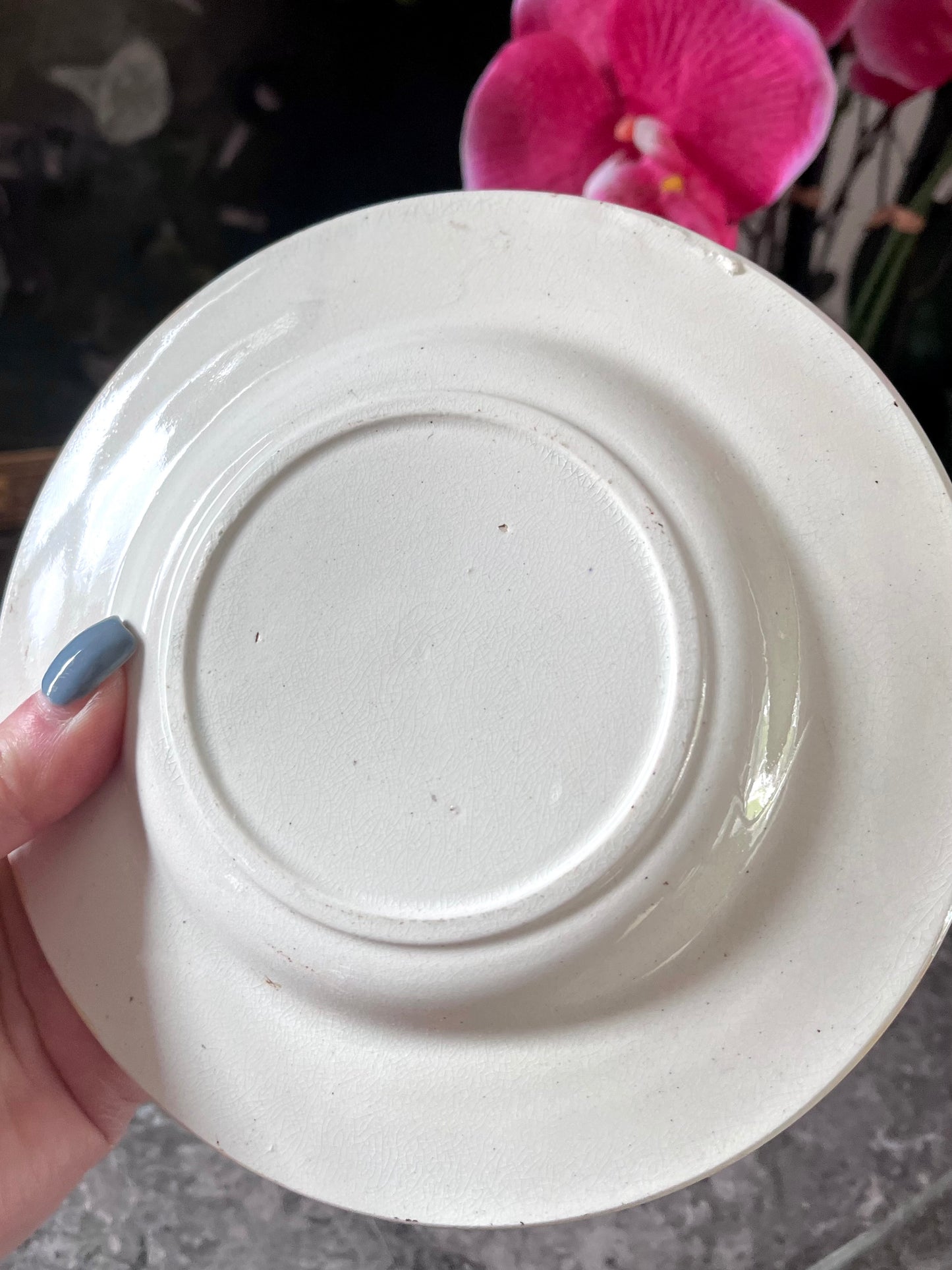 Reserved Live 7/7 Rare Antique Brown Transferware Plate | 19th Century English Chinoiserie “Mongol Huntsman” Falconer Pattern | Staffordshire Earthenware