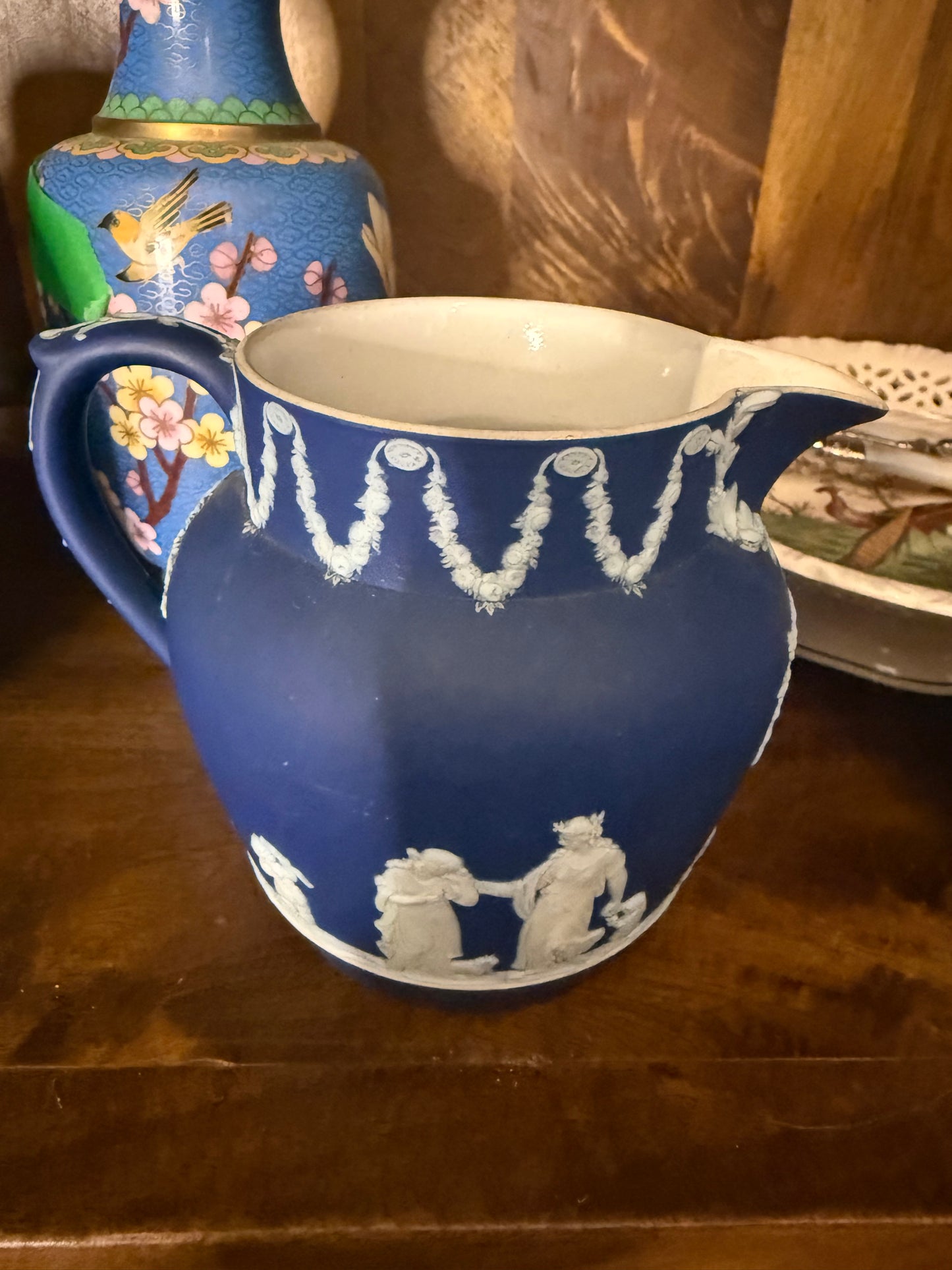Vintage Wedgewood Pitcher Portland Blue