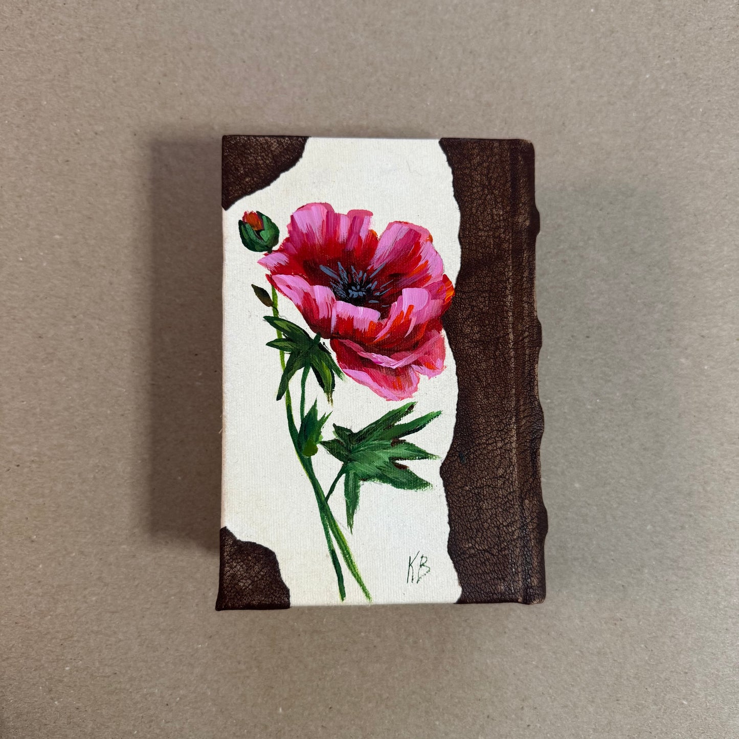 Reserved red poppies small journal 6x4”
