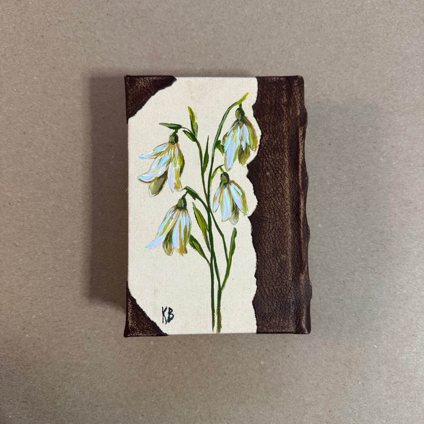 Handmade small 4x6 handpainted journal 200 pages