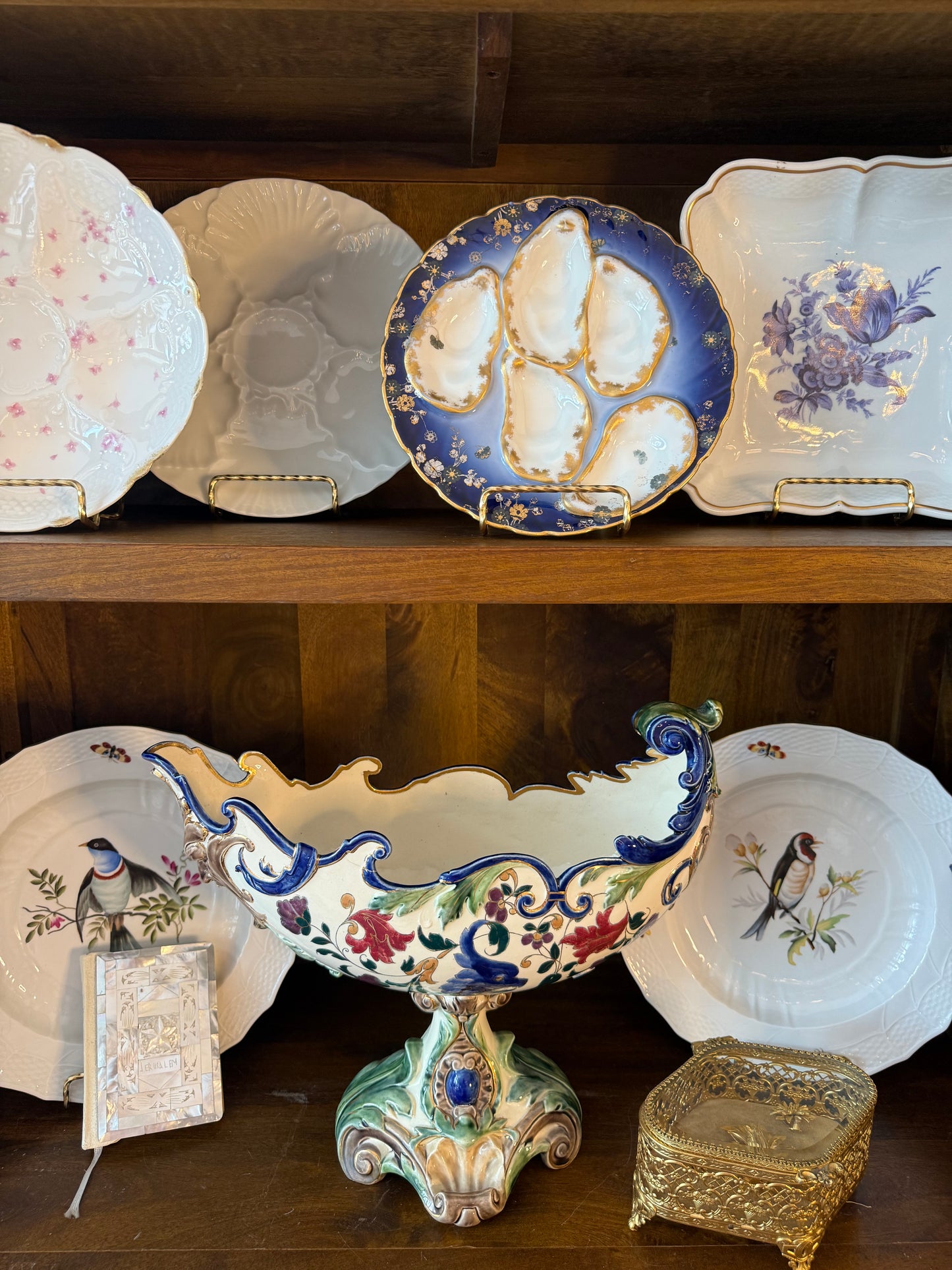 Live 2/24 Reserved Arlene - Antique Rose Mandarin Plate 2 Rim Chips