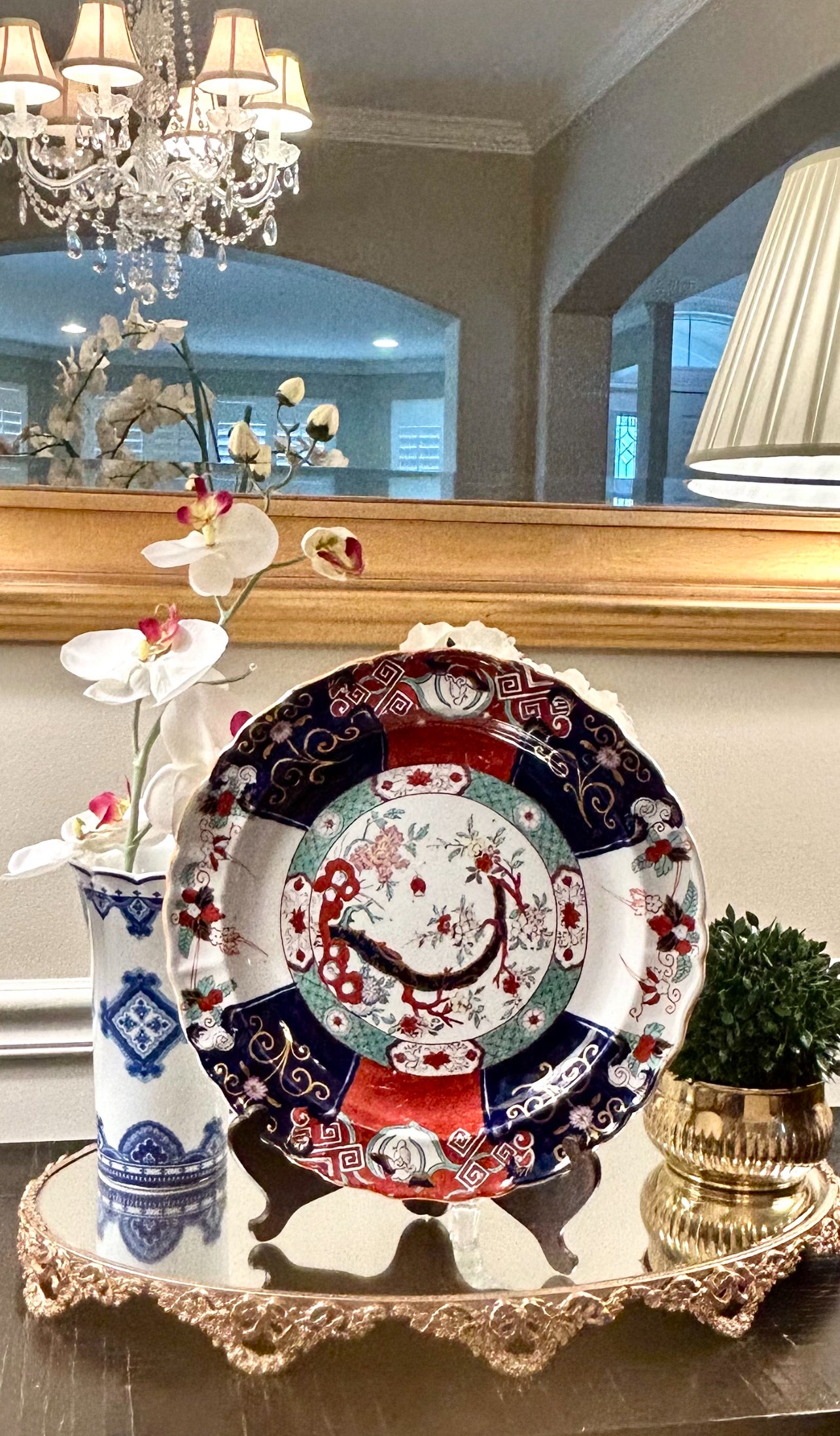 Rare Antique Imari Mason’s of England Charger/ Platter, 12.5”D