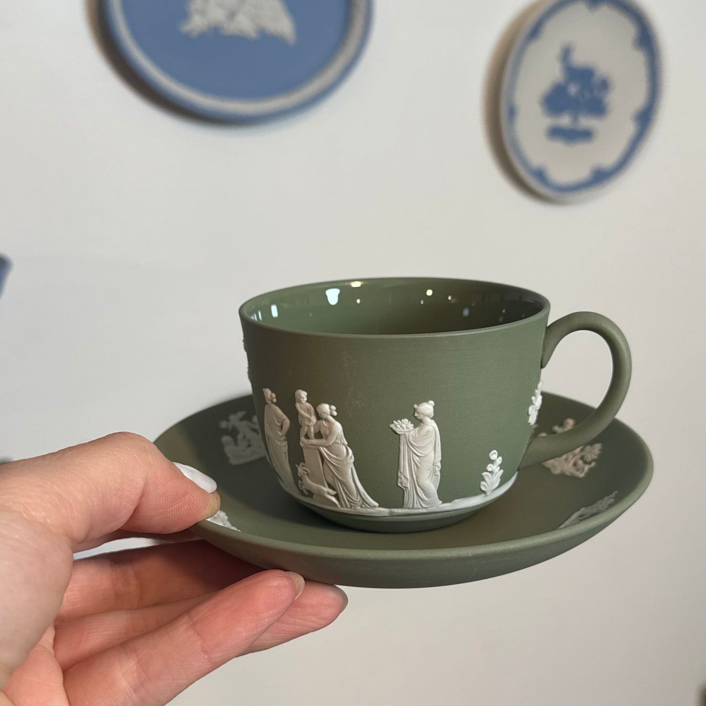 Wedgwood sage green tea set