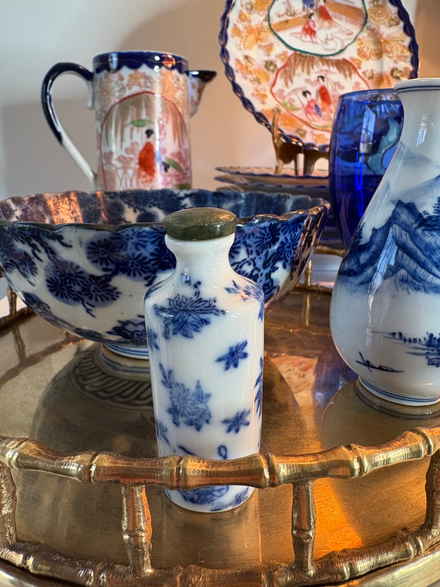 Blue and White Chinoiserie Vase