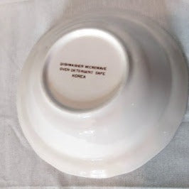 FW Woolworth Co. Cobalt Blue & White Floral 8" Cereal/Small Serving Bowl - Made in Korea