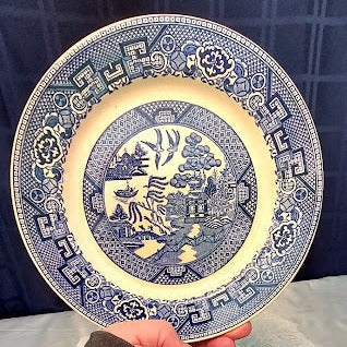Blue Willow Homer Laughlin plates, 3 plates total