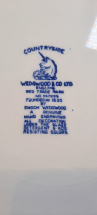 Vintage Enoch Wedgwood "Countryside" set of 4 Dinner Plates