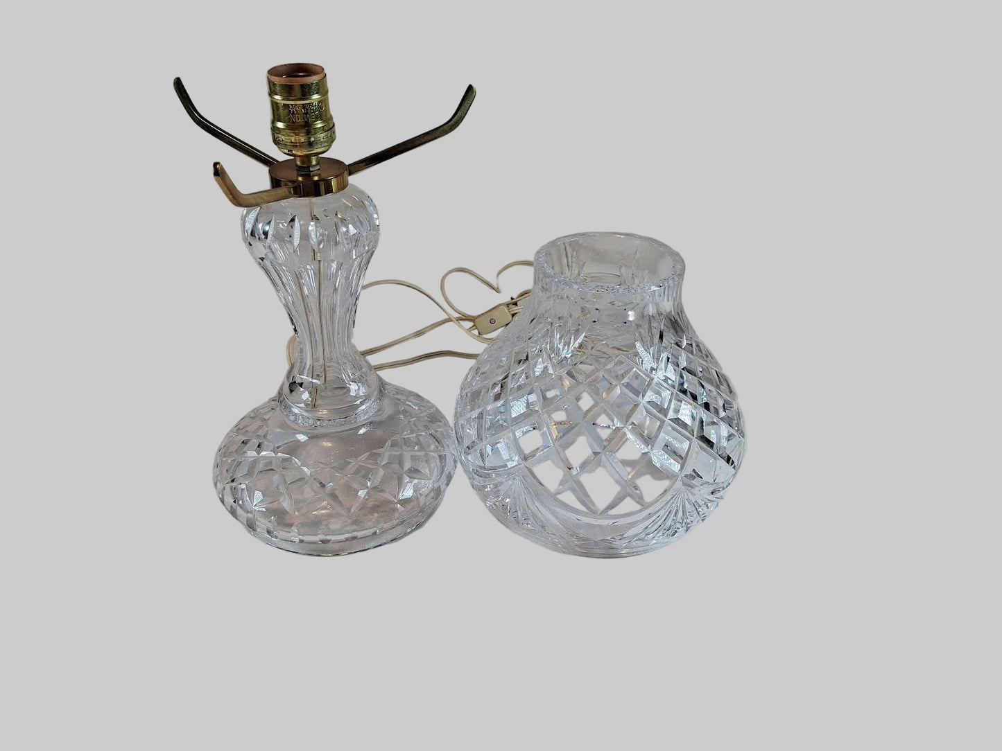 Waterford Crystal Electric Hurrican Lamp, Excellent Condition!!