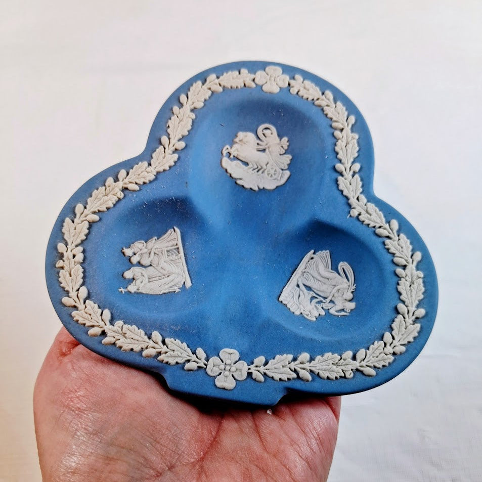 Vintage Wedgwood Jasperware Clover Trinket Dish