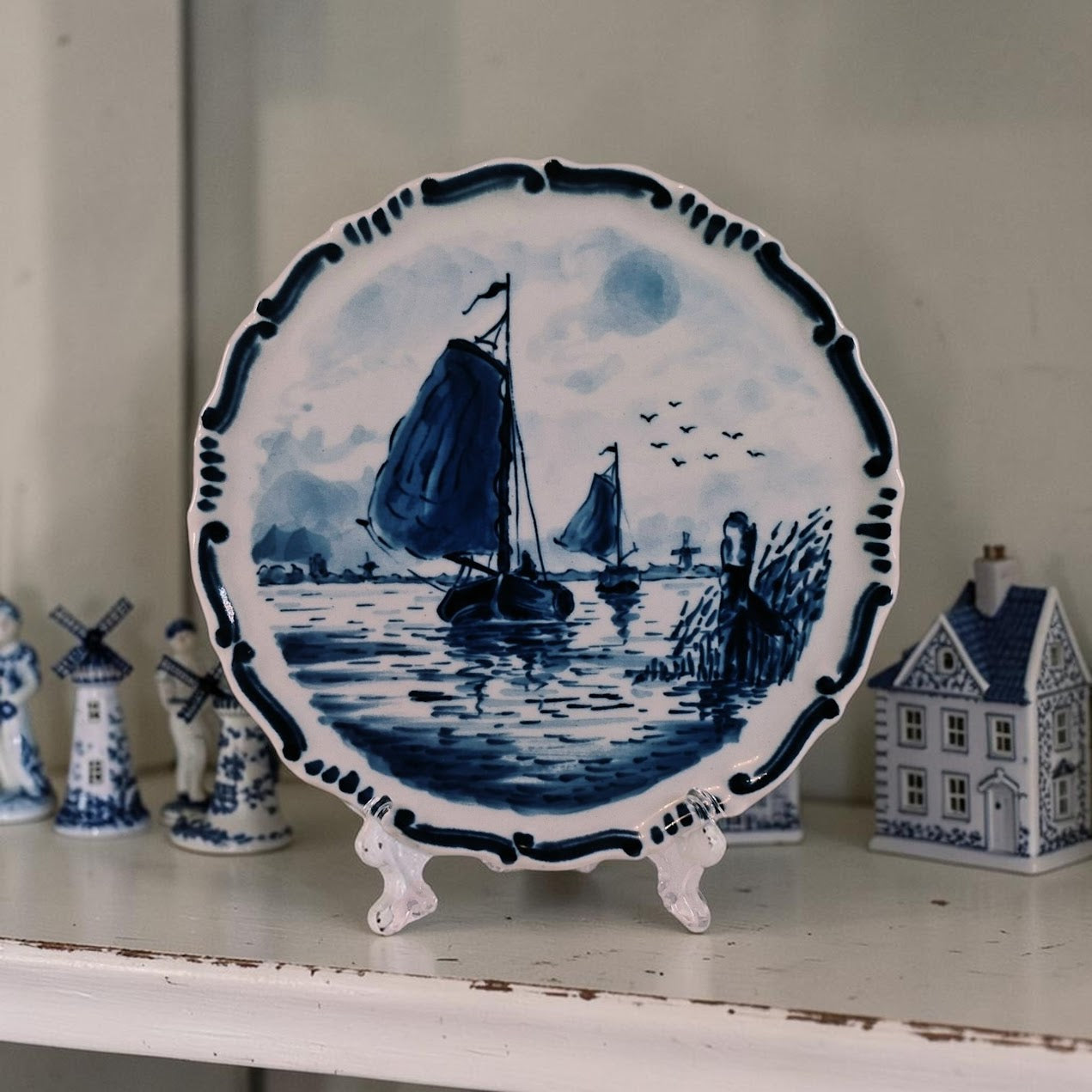 Royal Delft Sail Boat Wall Plate