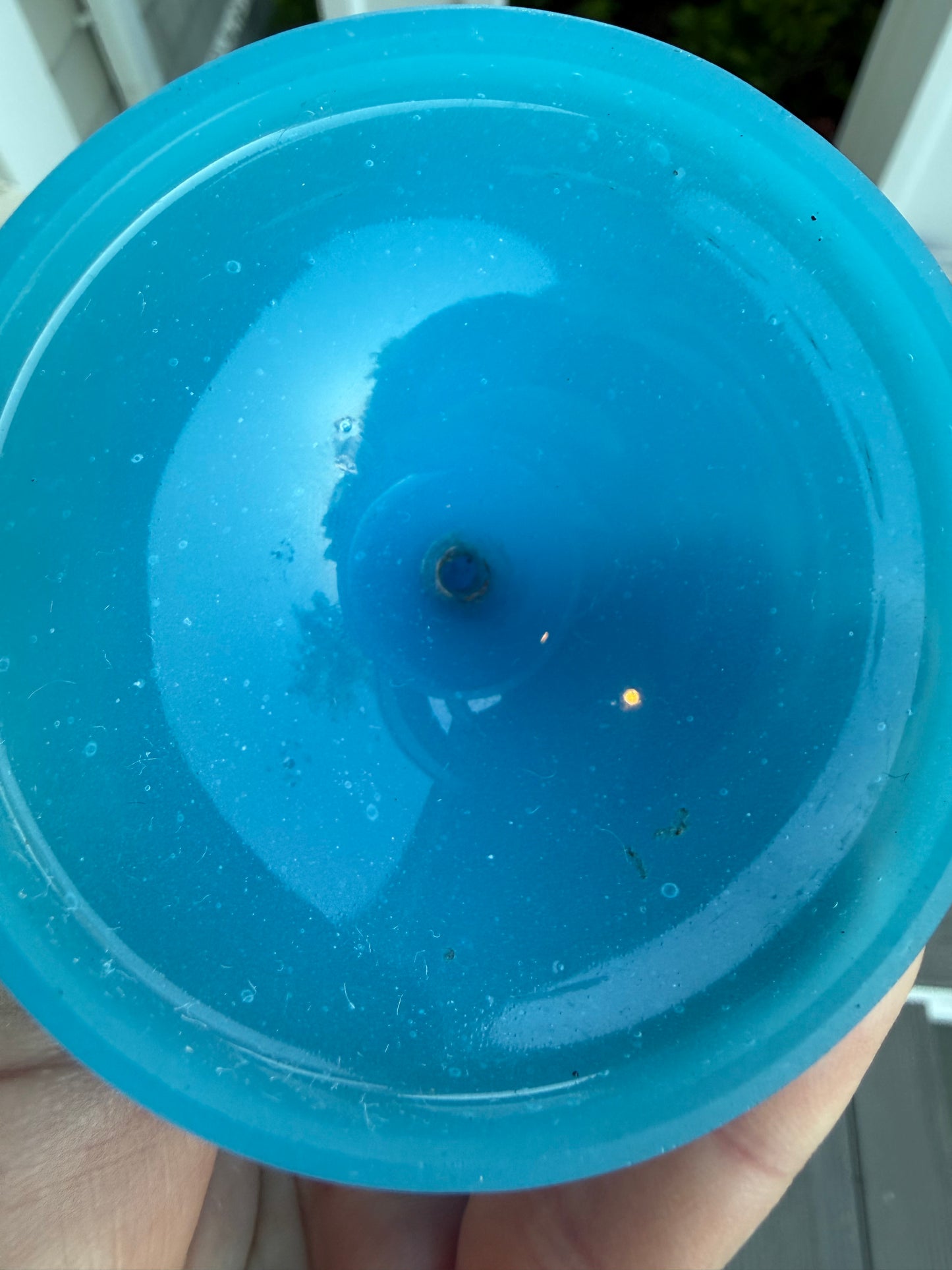 Vintage Art Deco Satin Blue Art Glass 6.25” Vase