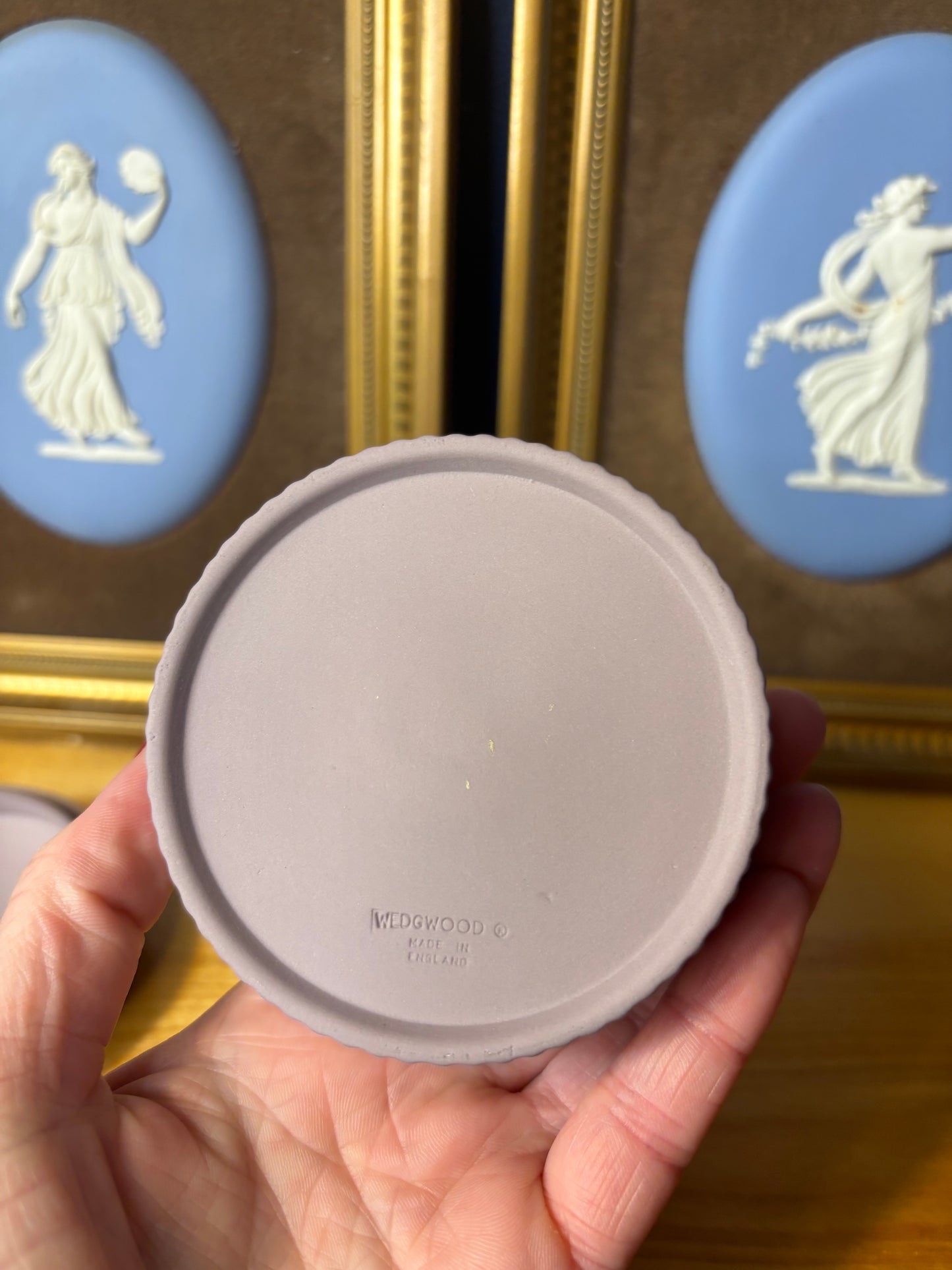 Wedgwood Jasperware Lilac trinket box!