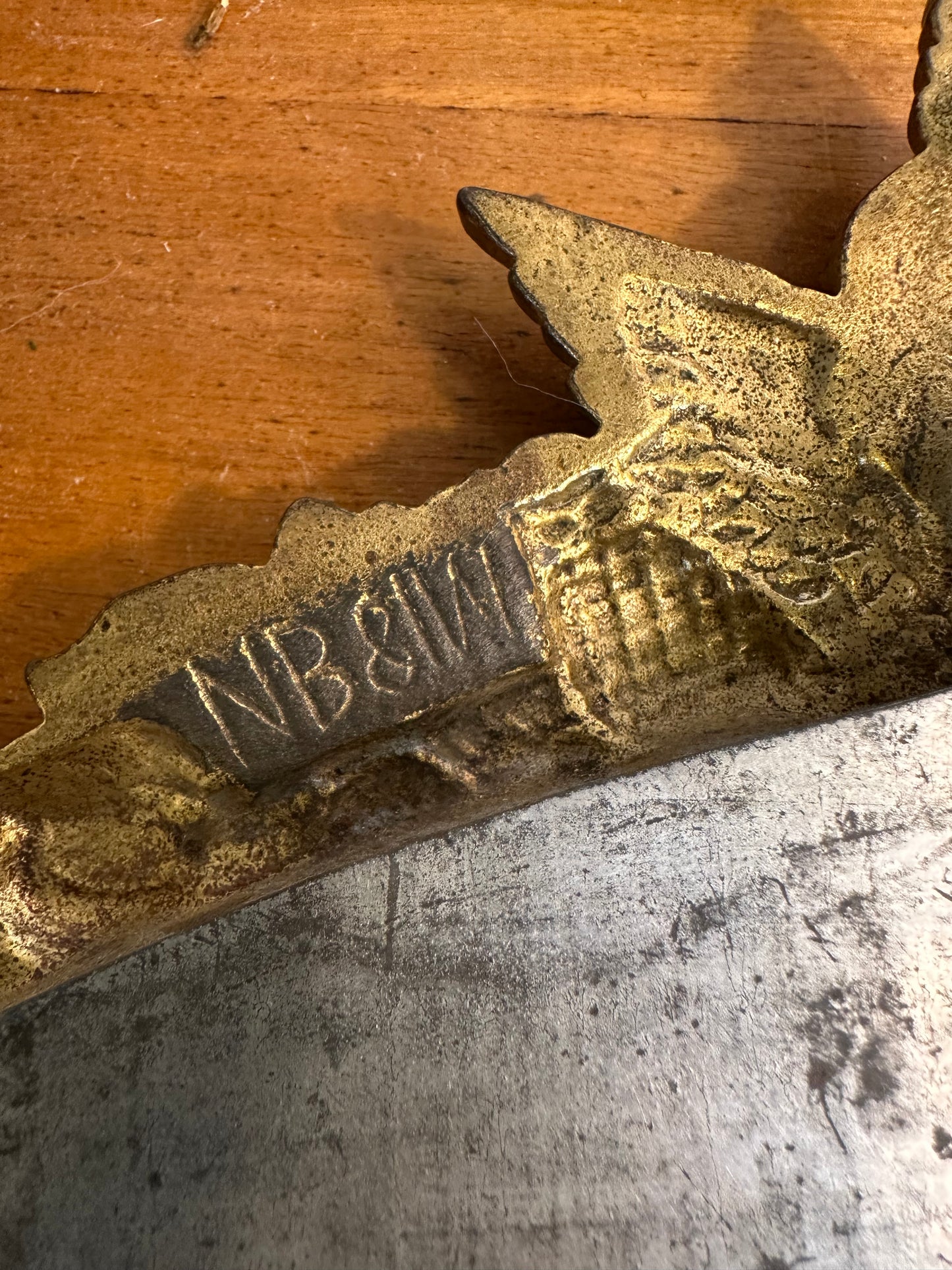 Antique Victorian Brass Cherub Vanity Mirror
Late 19th Century | National Brass & Iron Works