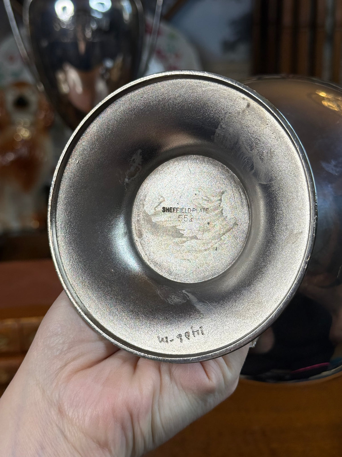 Antique Sheffield Plate Figural Squirrel Pedestal Nut Bowl, c. 1900 – 8”H