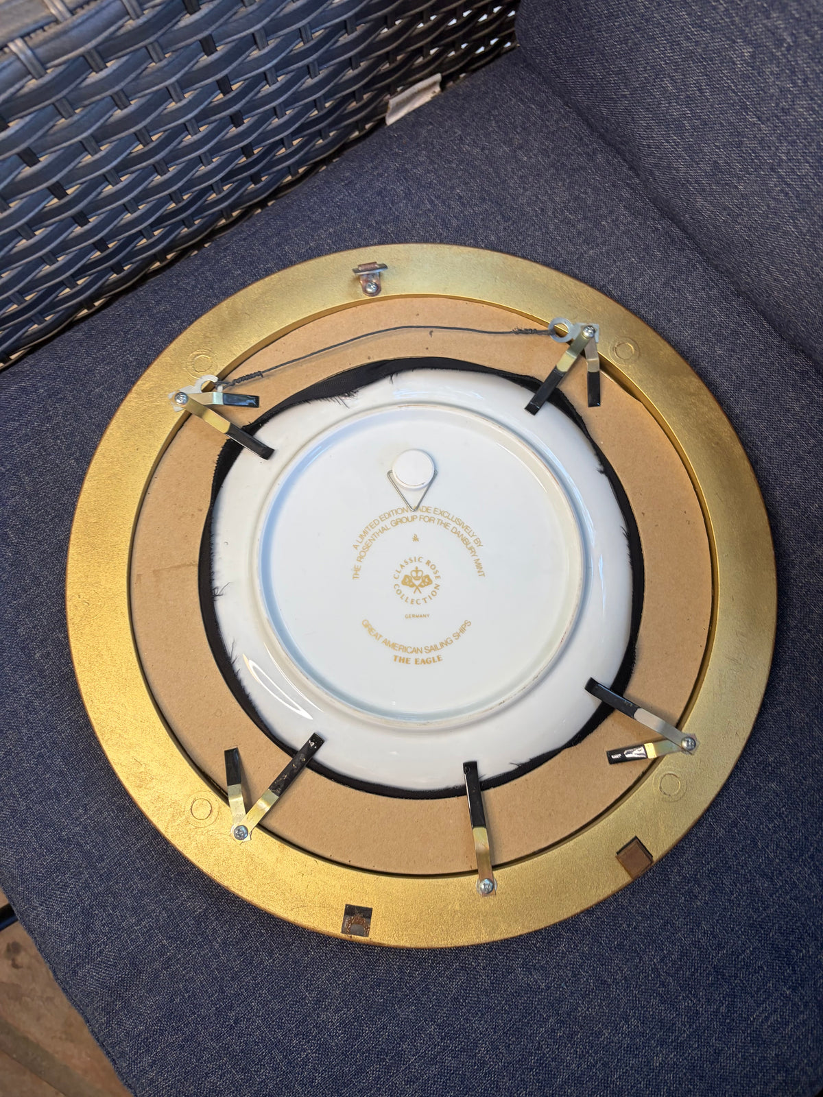 Lovely framed ship plate!