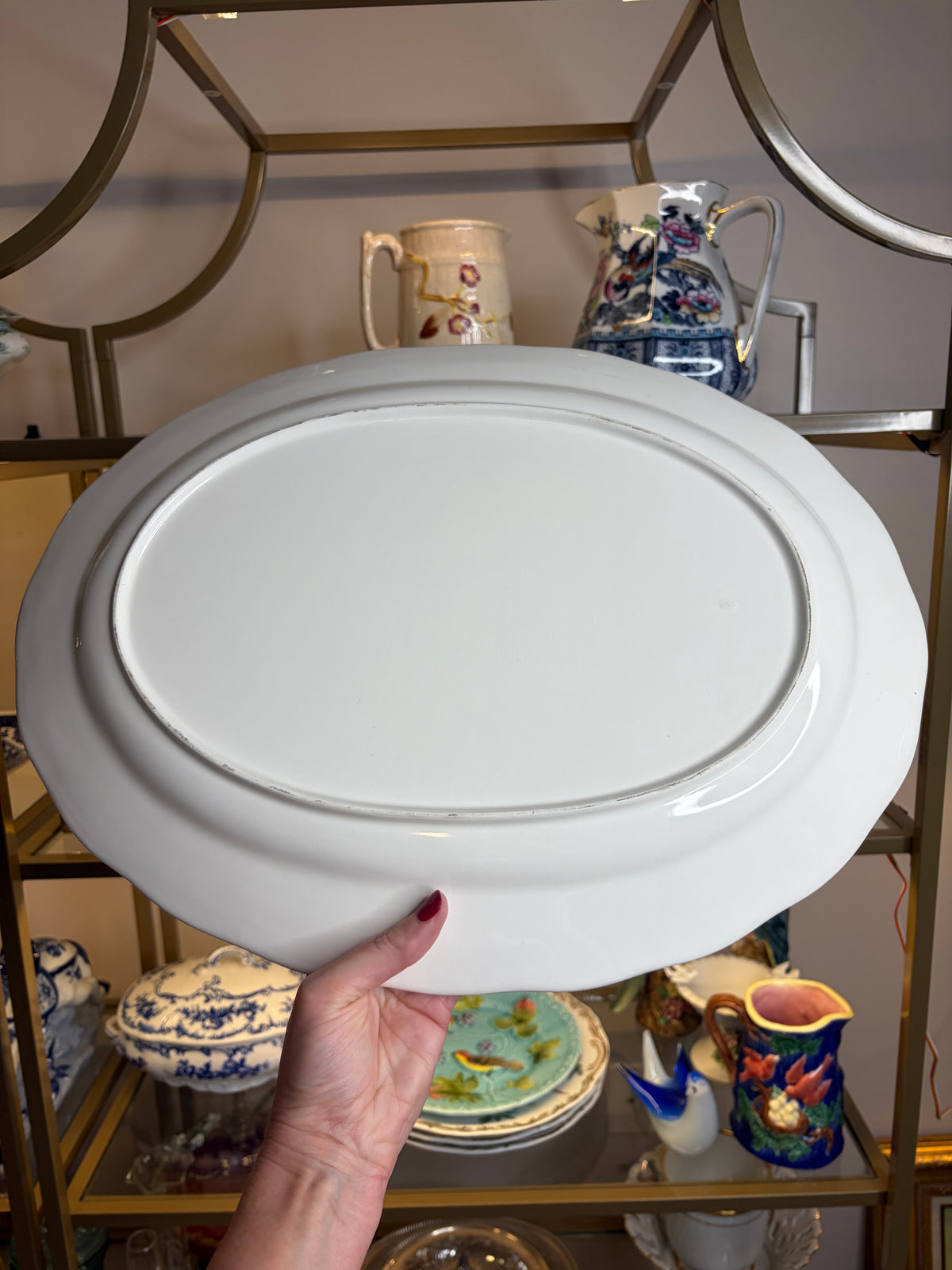 Beautiful duck transferware platter!