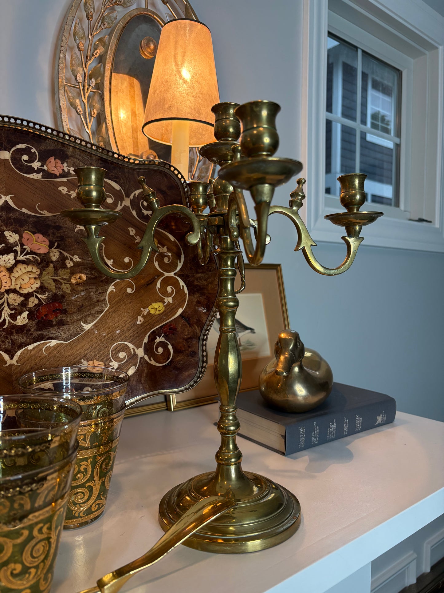 Heavy Brass Candelabra