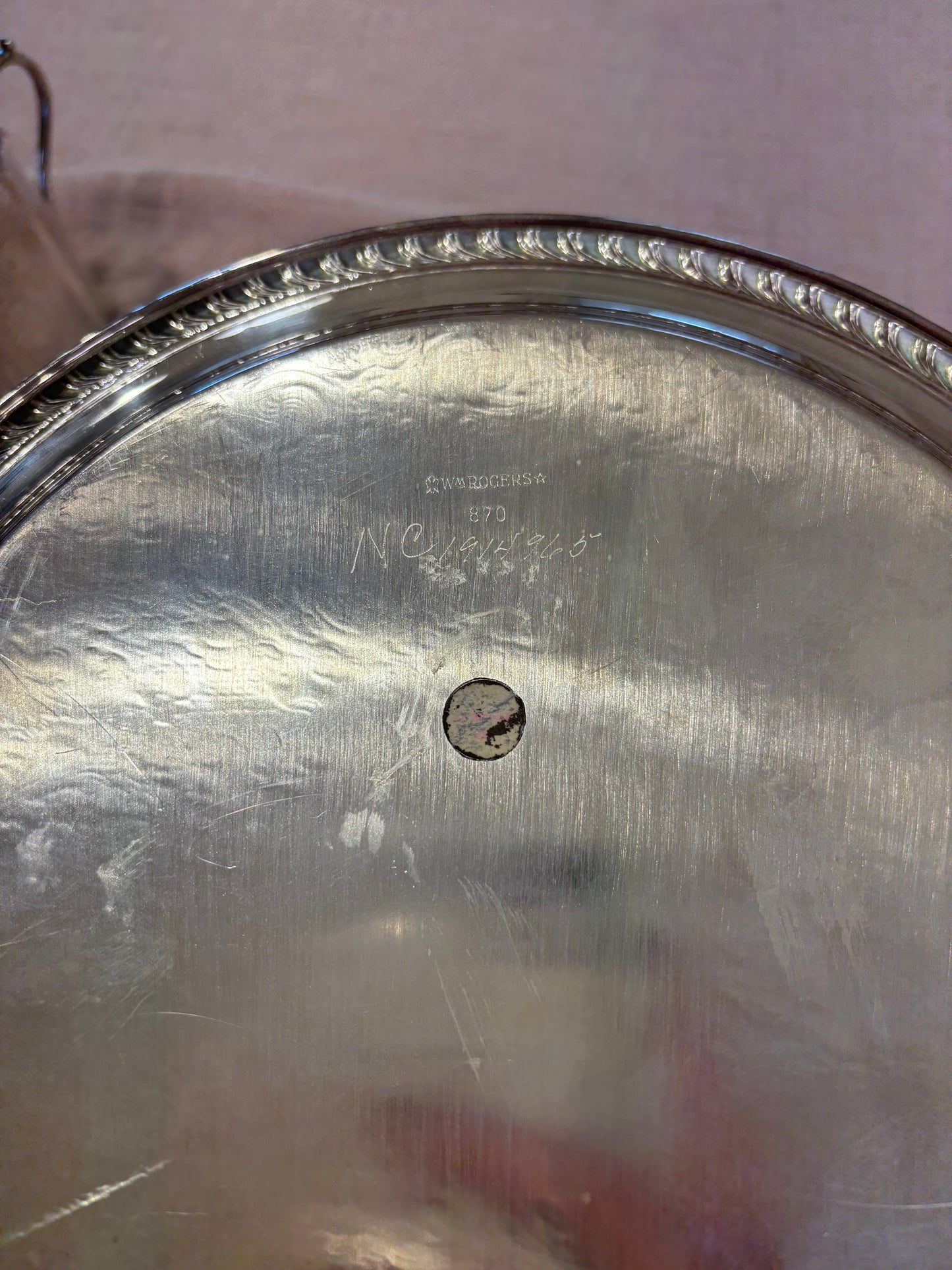 Stunning Barker Ellis three piece tea set! Includes pitcher, creamer, and sugar!