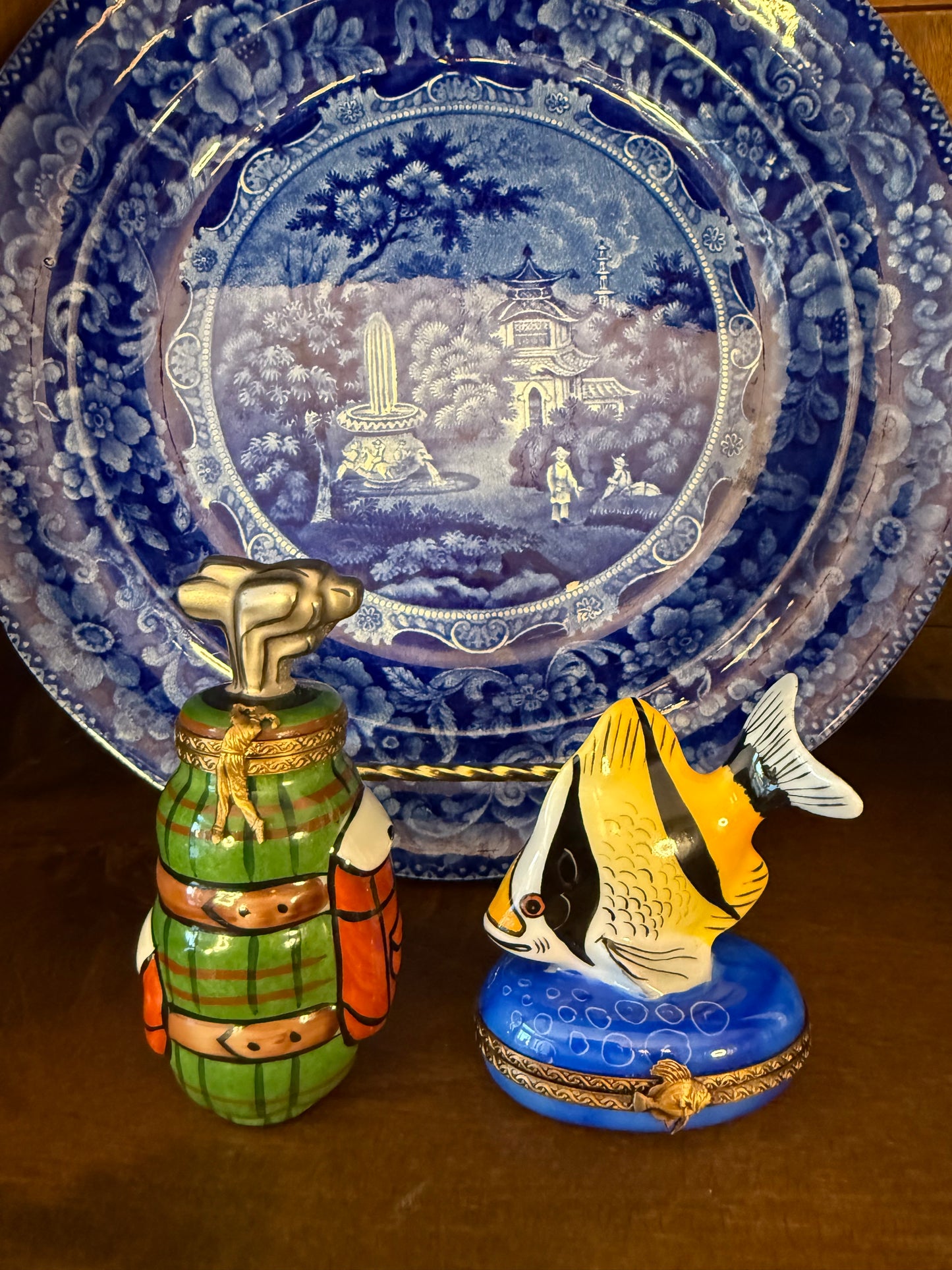 Vintage Limoges Hand Painted Fish Box