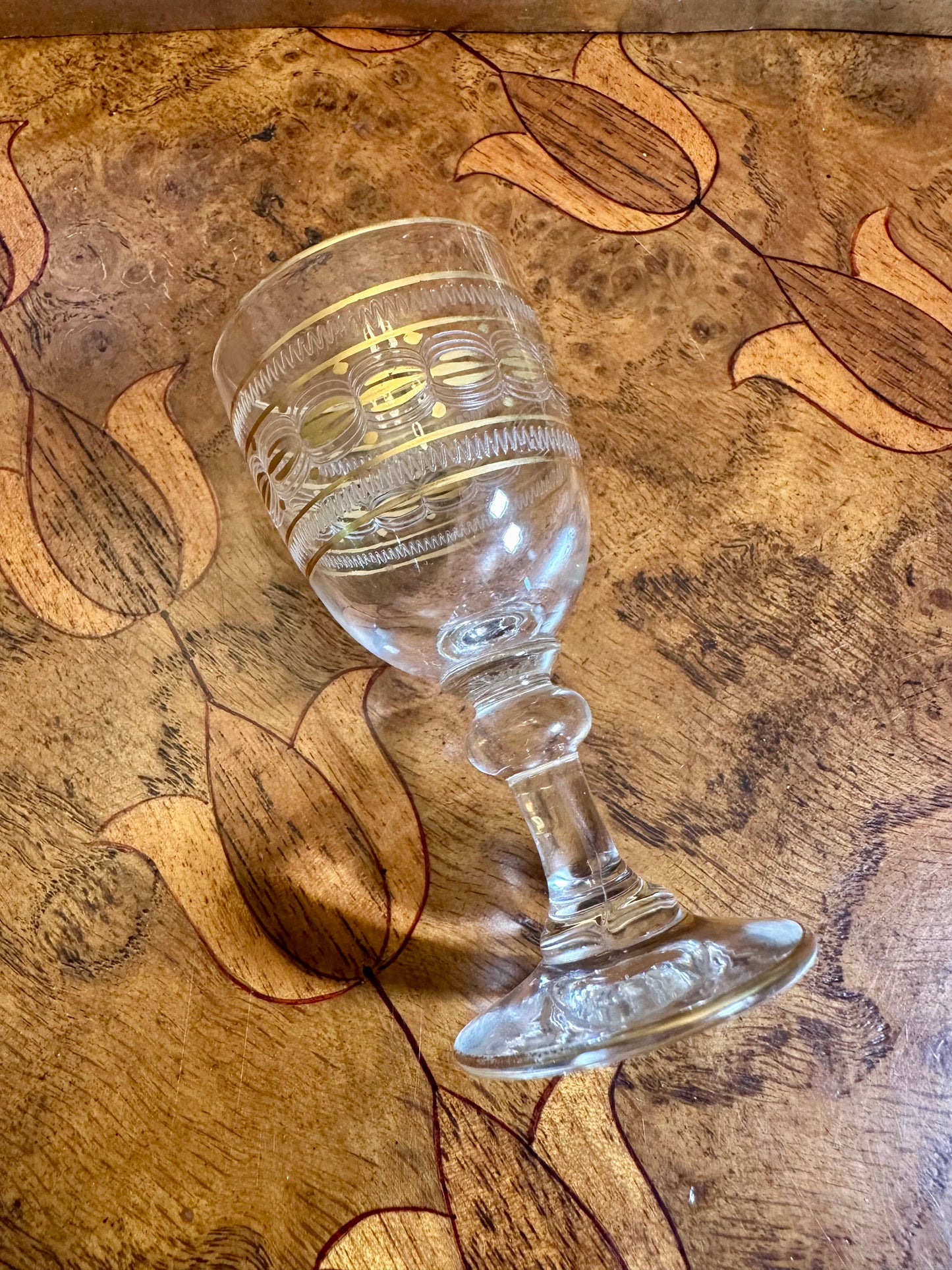 Antique St Louis Crystal French Cordial Glasses, Set of 3