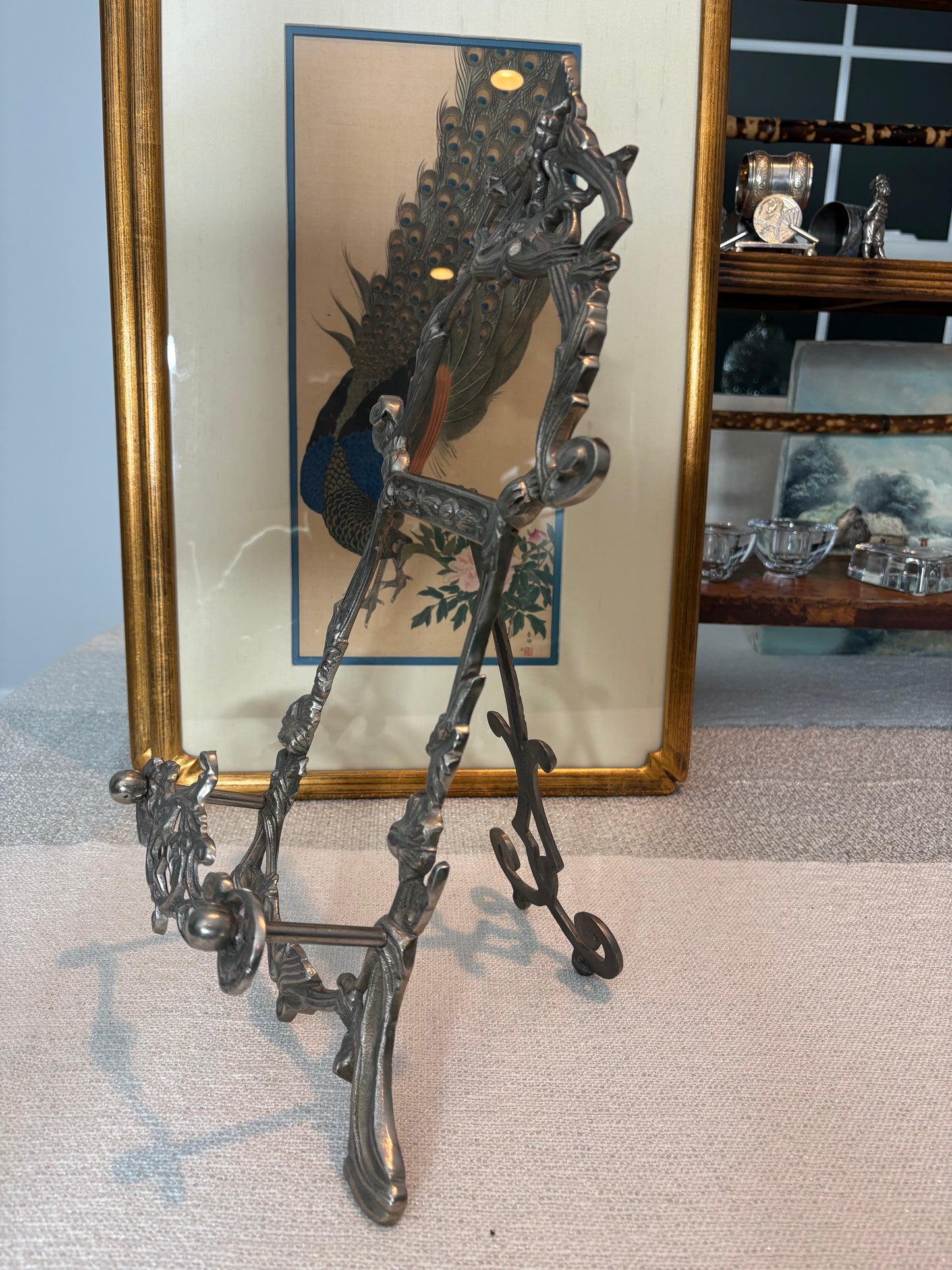 Live 2/1 Large Silver Finish Display Stand