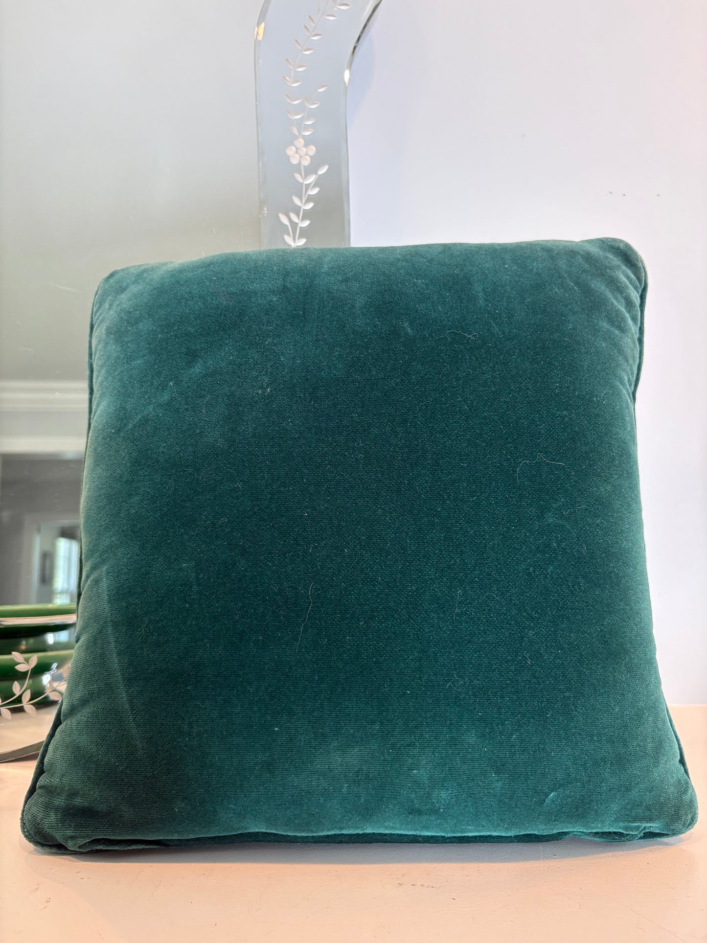 Cotton Needlepoint Sunflower Pillow 14” x 14”