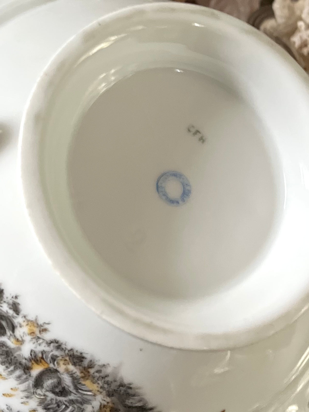 Live 09/22 Exceptional 19th C Haviland Limoges Hand-Painted Pastoral & Game Covered Vegetable Dish