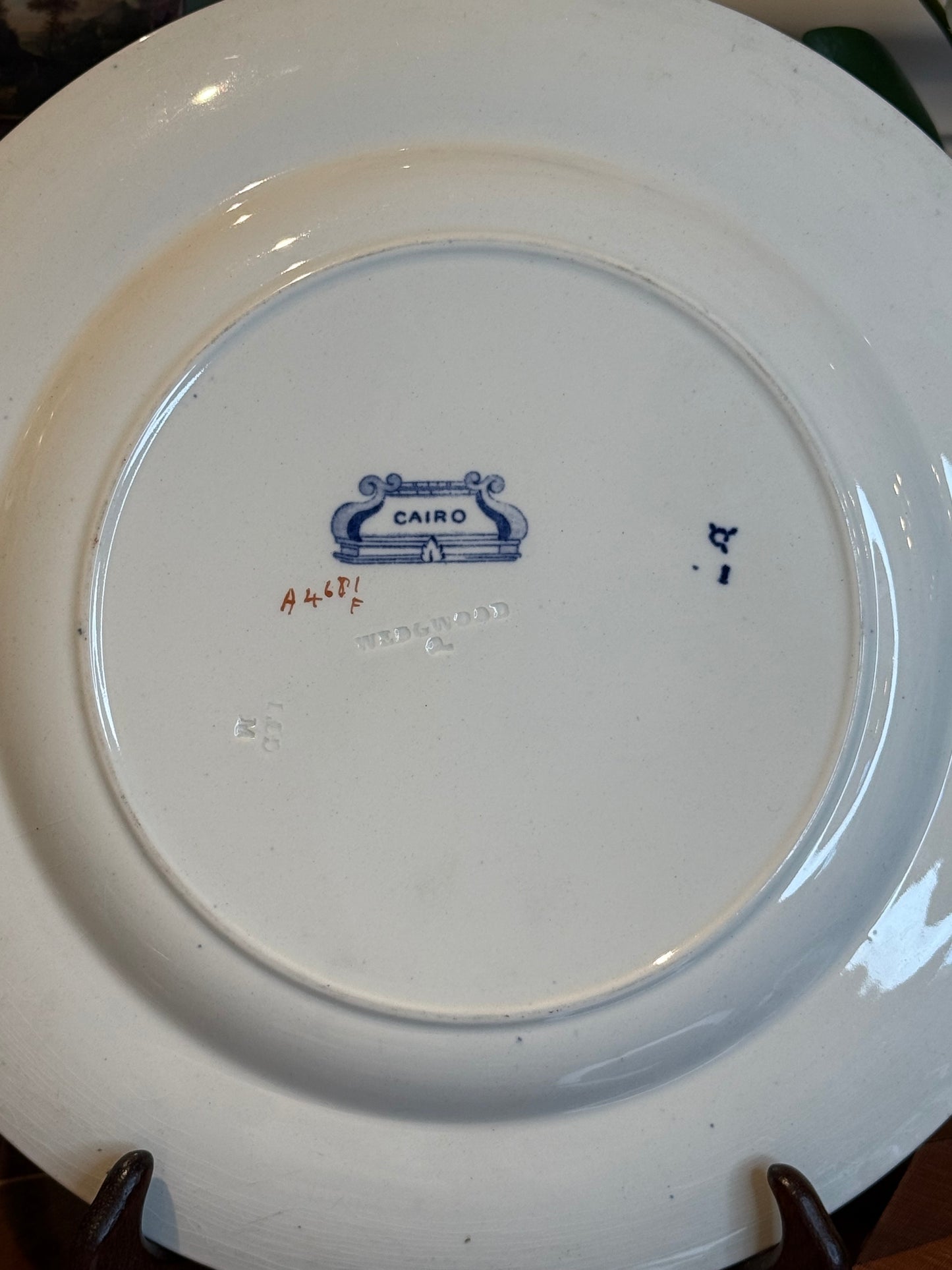 Antique Wedgwood Cairo Transferware Plate 10.25” – Polychrome Scenic & Floral Design