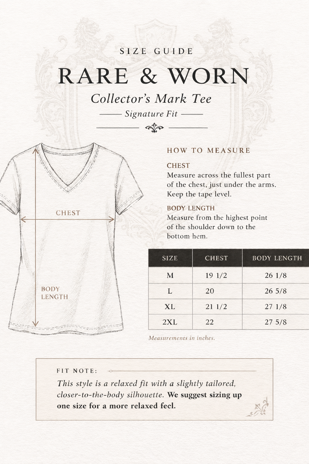 Rare and Worn | Plate Hoarder - Collector’s Mark V-neck Relaxed Tee - Soft Ivory