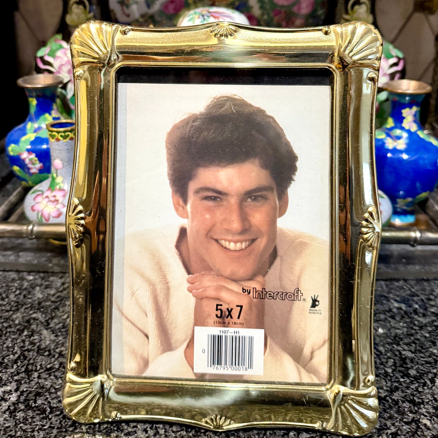 Regency lacquered Brass designer frame 5x 7