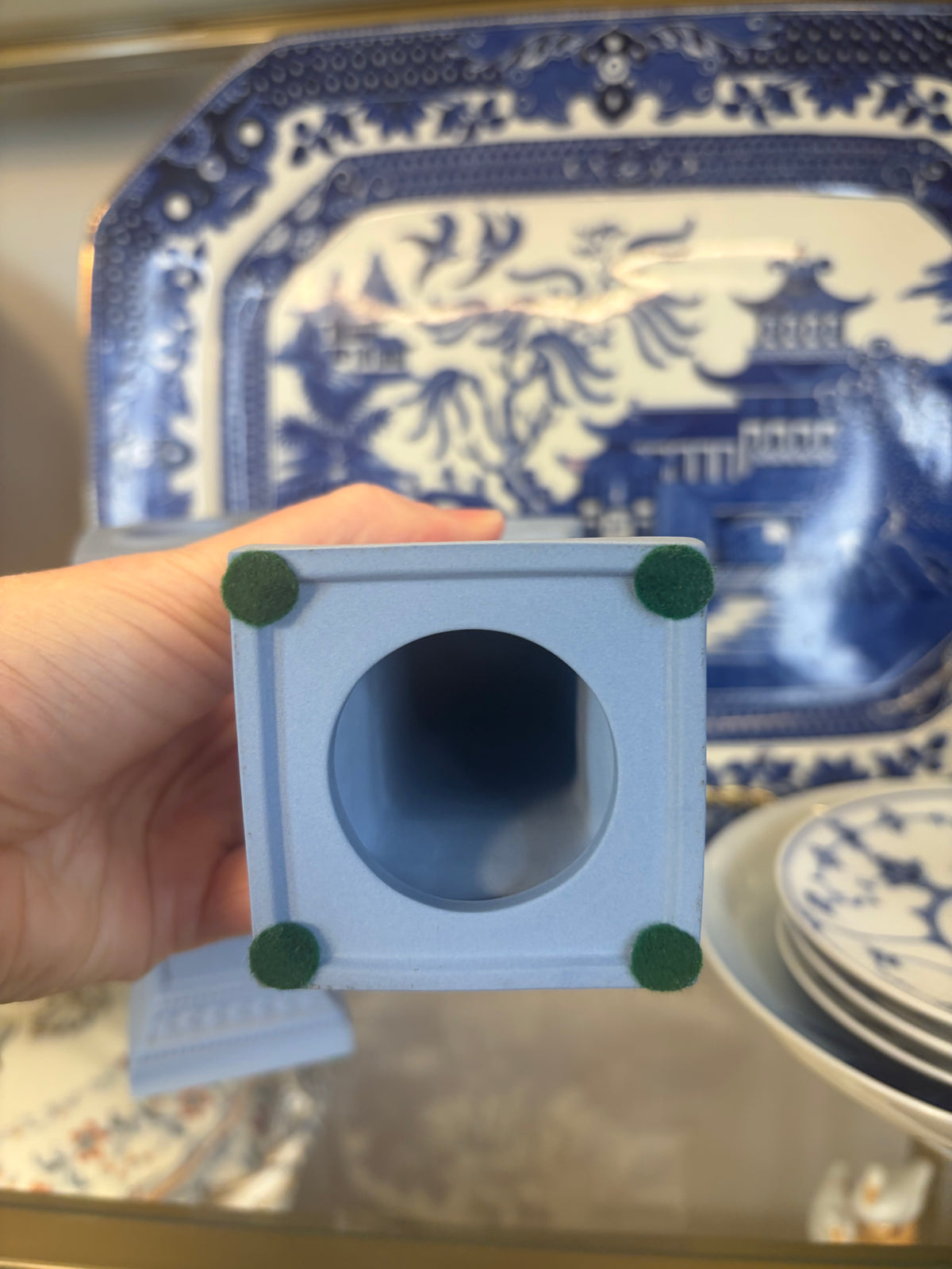 Beautiful Wedgwood Dancing Hours column candleholders pair!