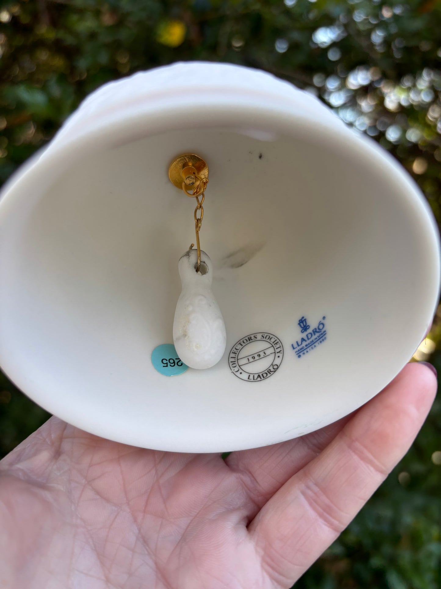 Lladro 1993 Bell Christmas ornament!