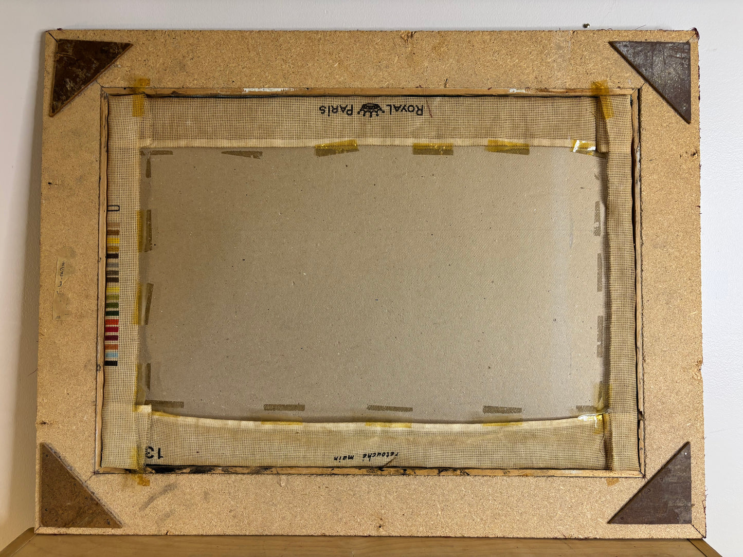 Stunning hunting scene needlepoint partially framed!