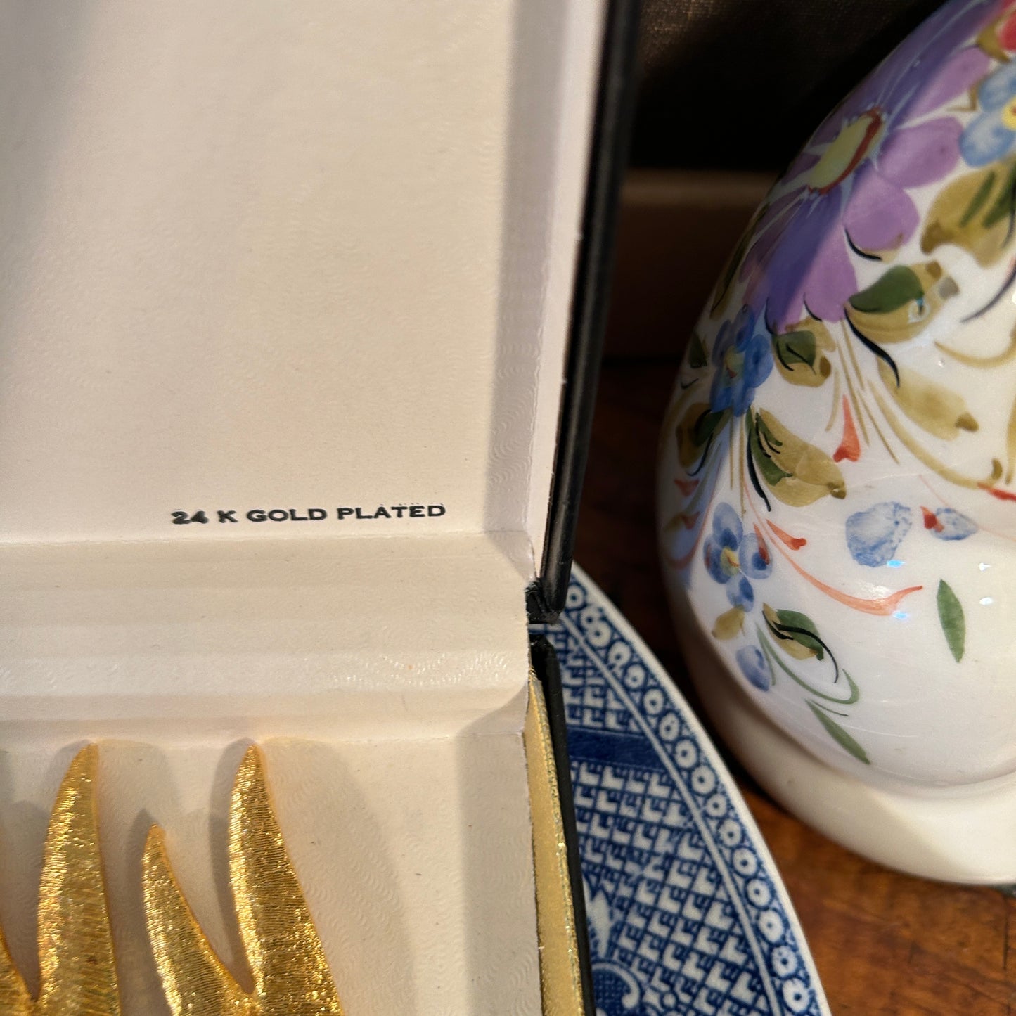 Janis Collection Set of 6 gold 24 carat knives spreaders in box