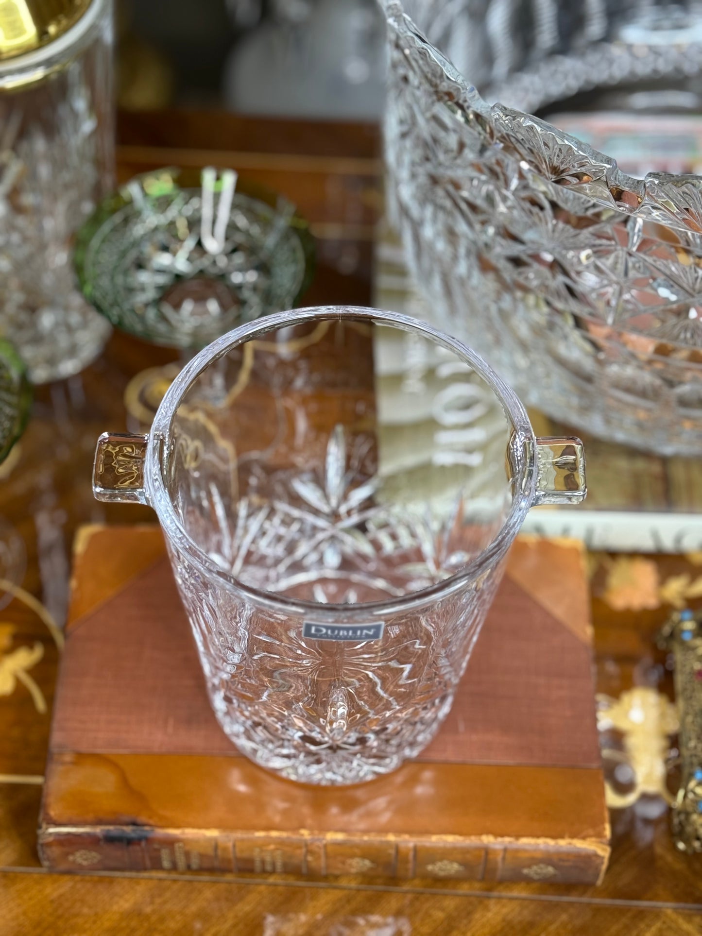 Irish Cut Crystal Ice Bucket| 12oz Unleaded Crystal Glass