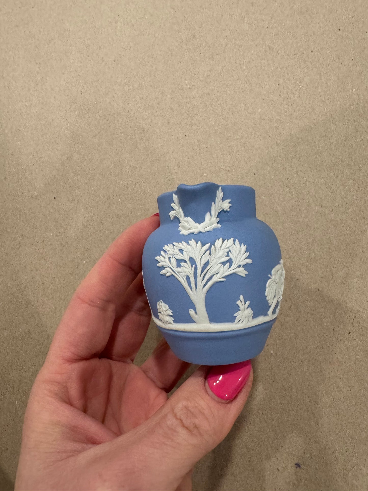 Mini lavender Wedgwood pitcher
