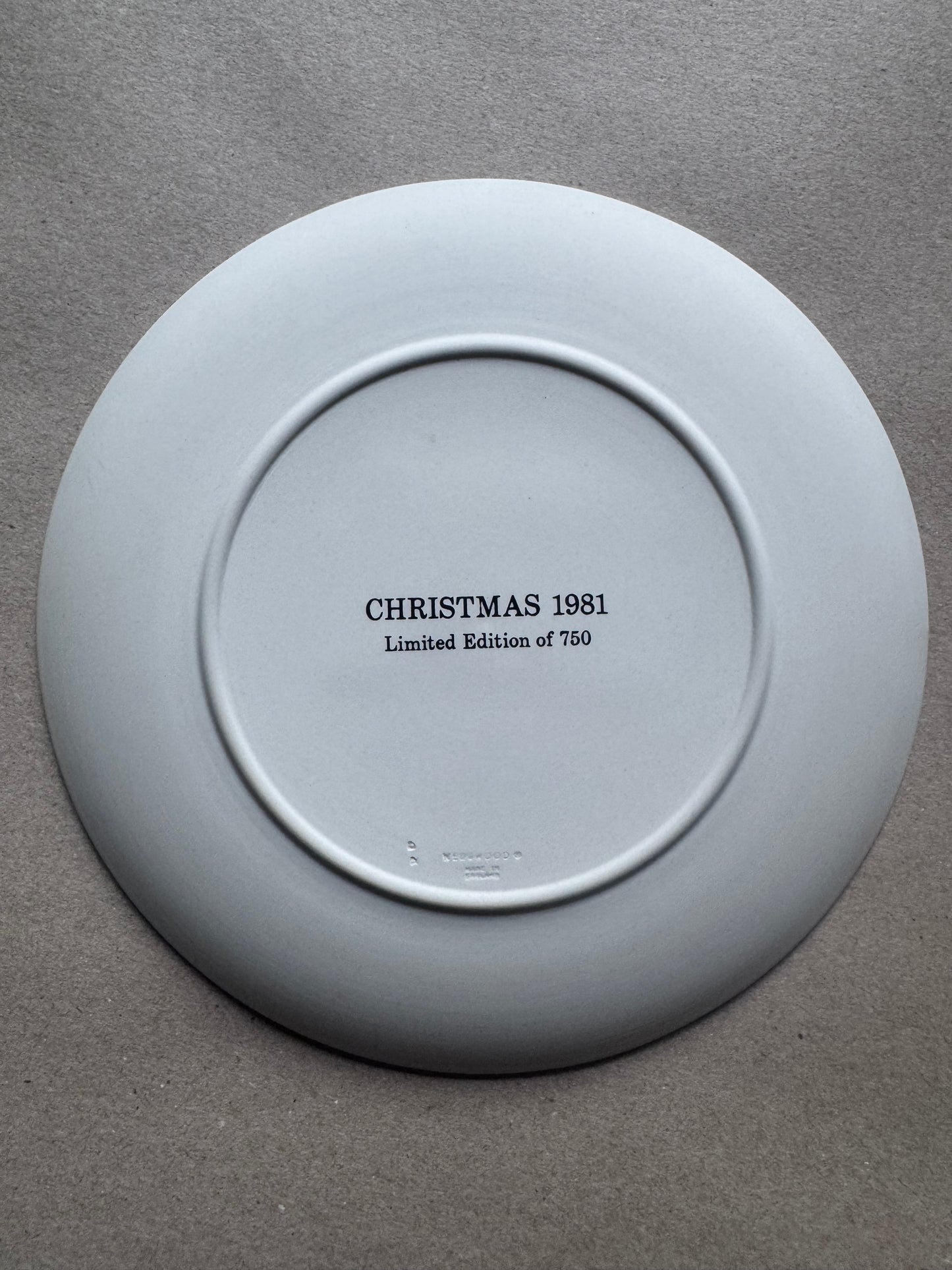Christmas plate 1981 Wedgwood limited edition of 750 9”