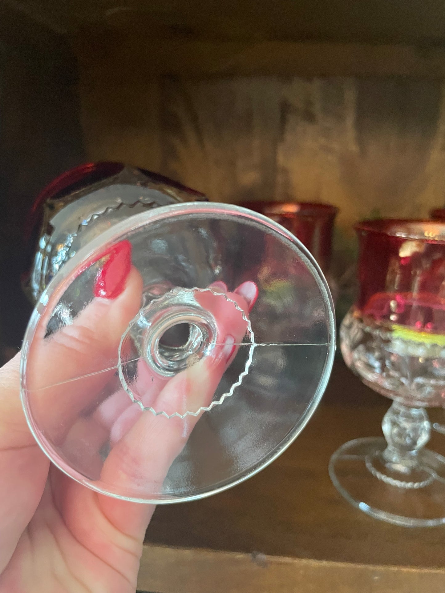 Live 11/4 for T - Vintage Set of 5 Cranberry Wine Clarets