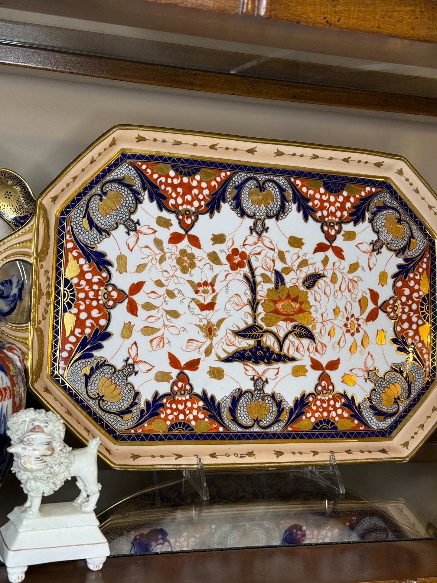 Antique Davenport Imari Serving Tray | Style DA4446 | c.1880 | 19.5” Handled Platter