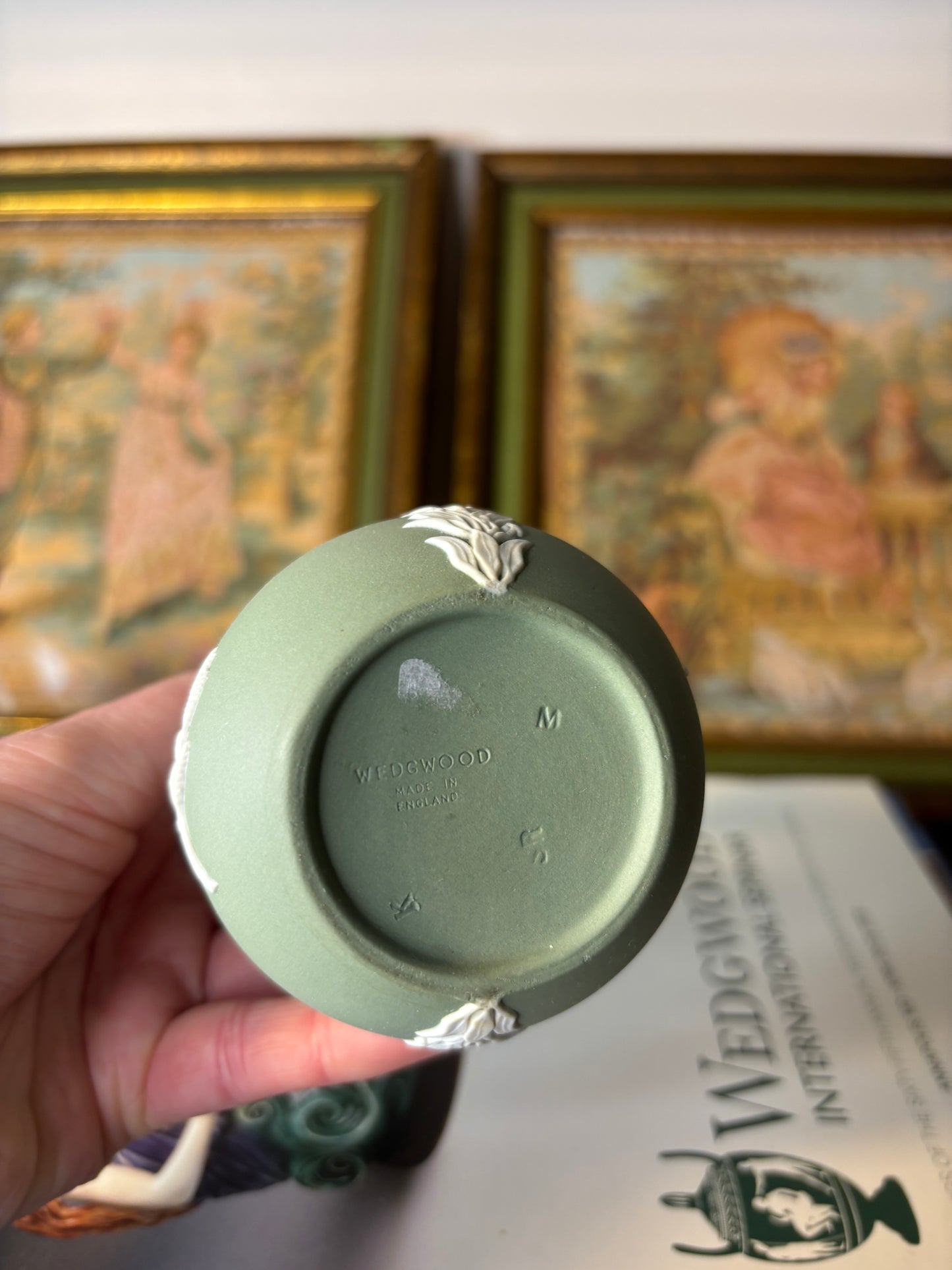 Wedgwood Jasperware Green vase!
