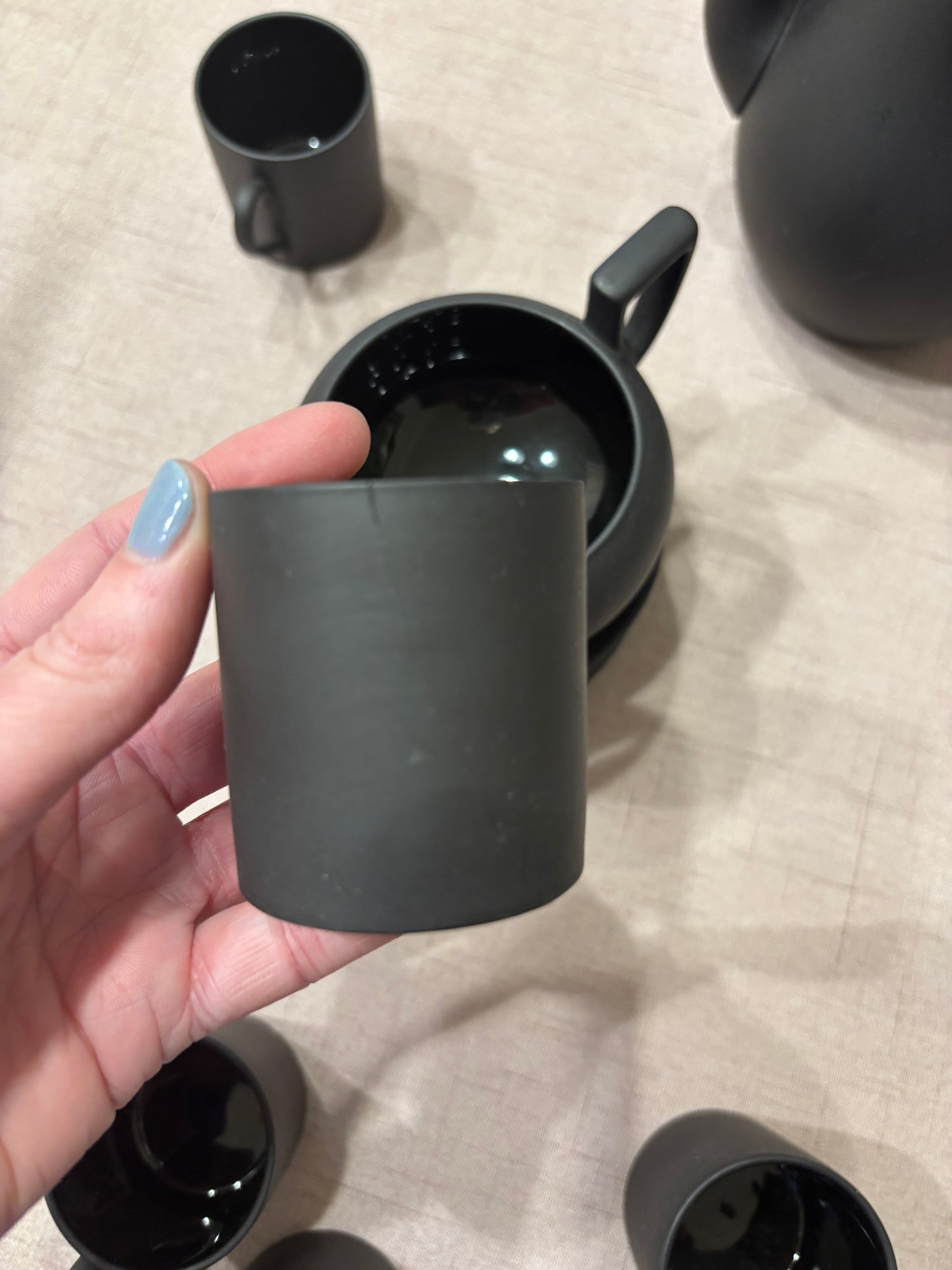 Stunning Wedgwood Basalt Tea Set!