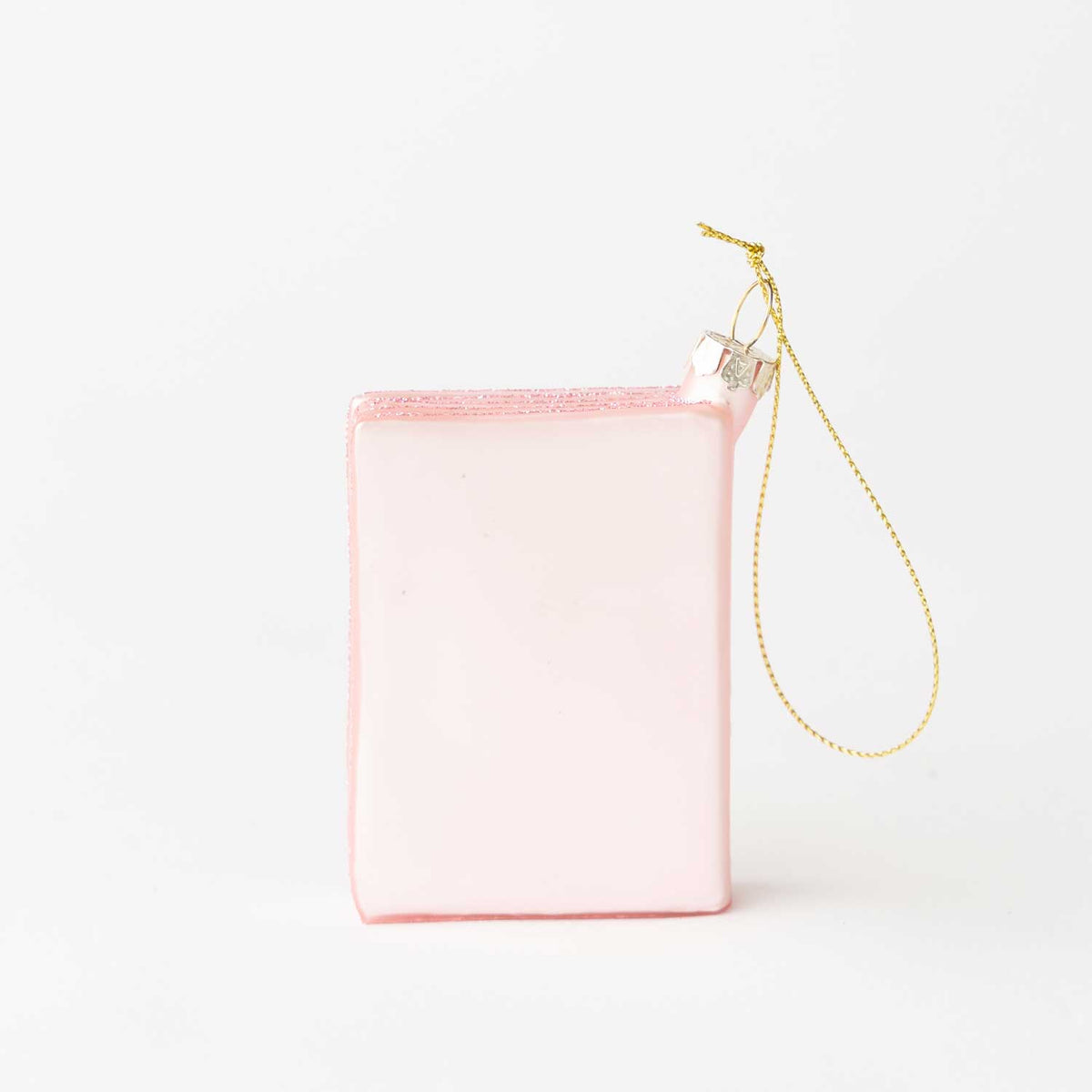 Pink Passport Glass Christmas Ornament