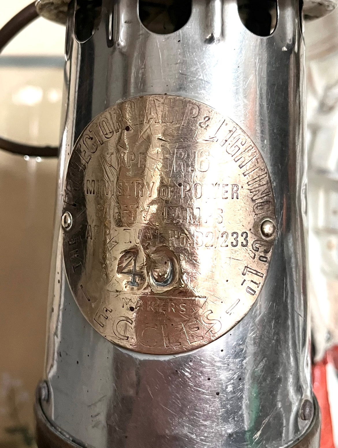 English Original Miner’s Brass Lamp