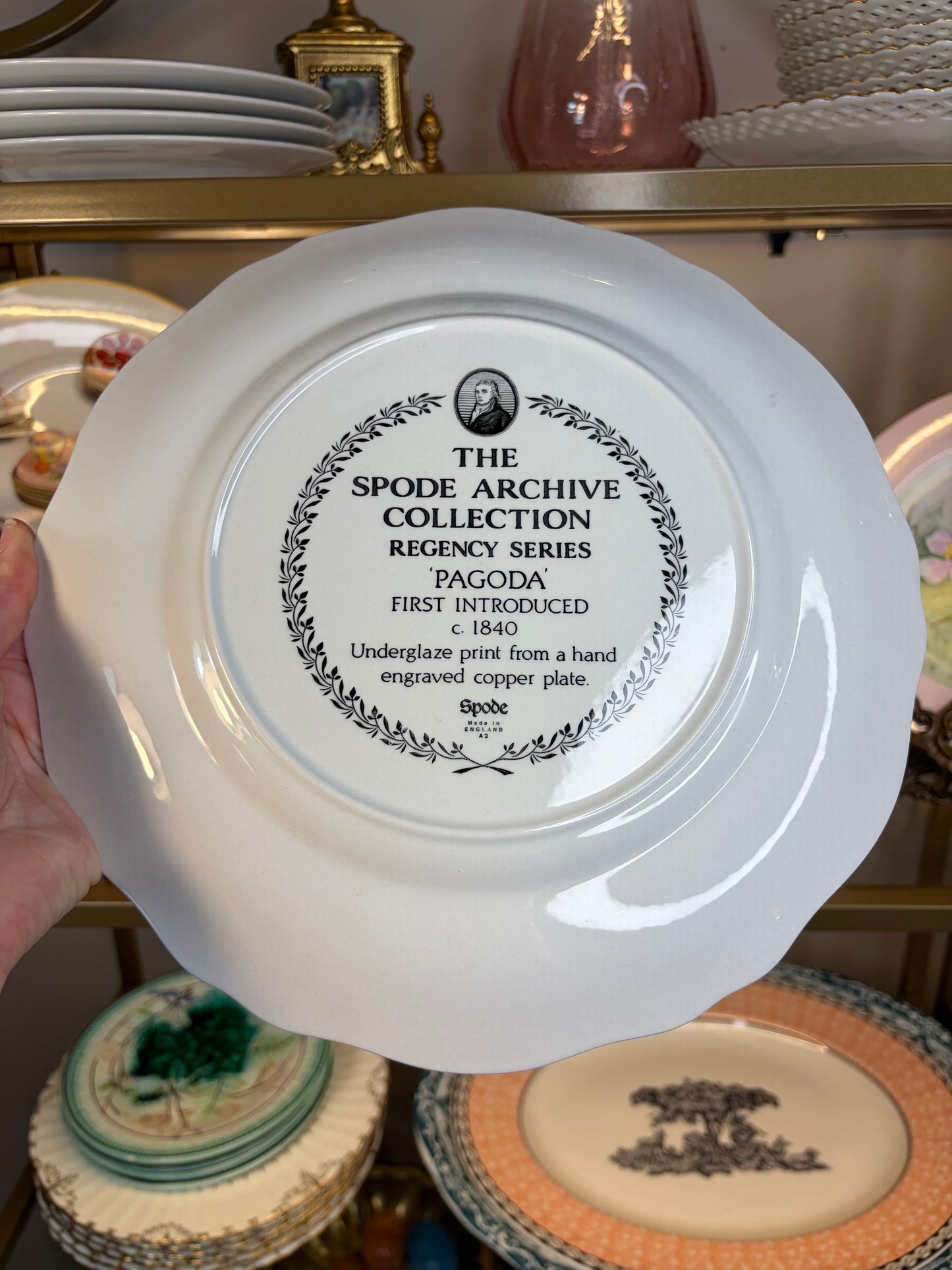 Lovely Spode black and white plate!