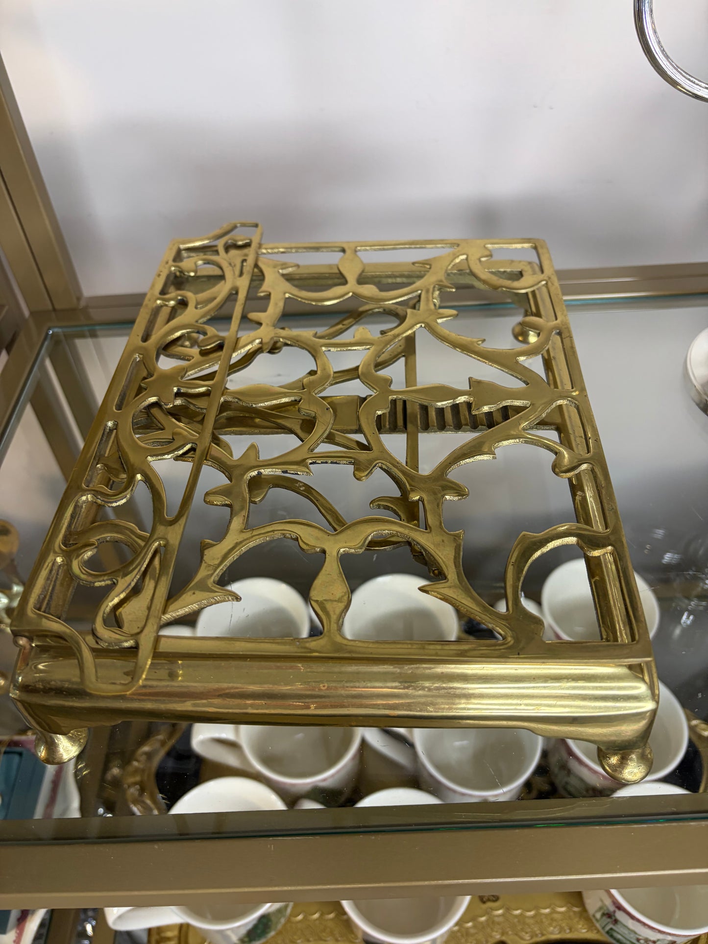 Lovely adjustable and foldable brass book stand!