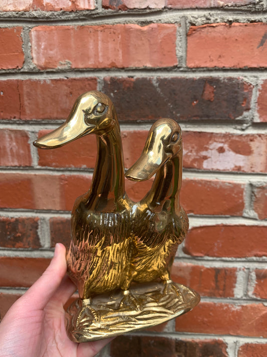 Sweetest brass duck figurine! - Excellent condition!