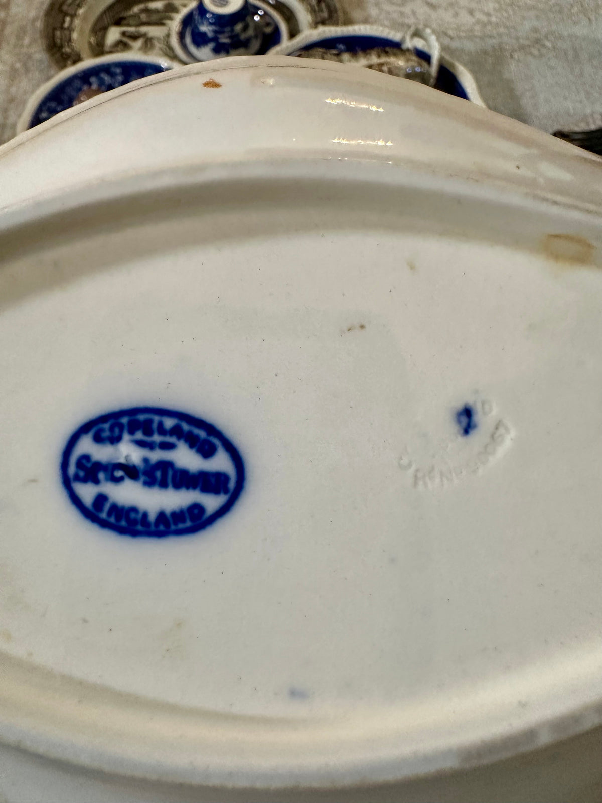 Copeland Spode Tower Blue Pickle Relish Dish | c. 1902-1935