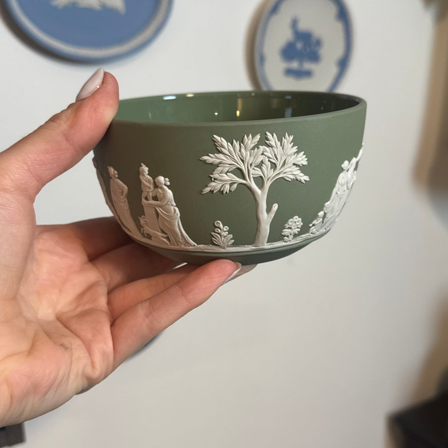 Wedgwood sage green rice bowl