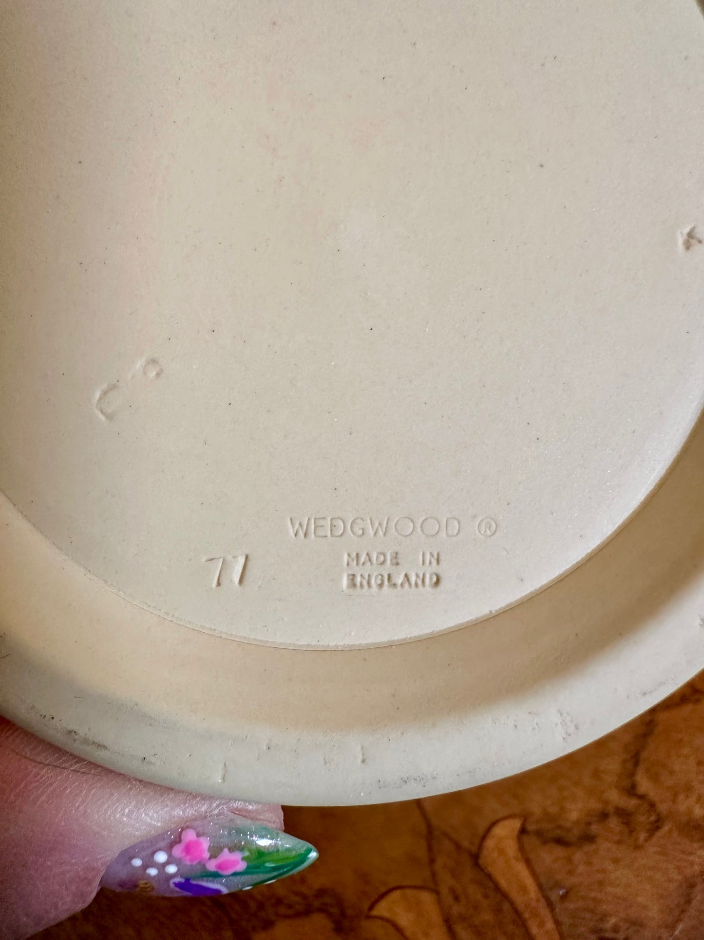 Wedgwood Jasperware Primrose Yellow “Emperor” Cachepot, Prunus Blossom Relief, 1977