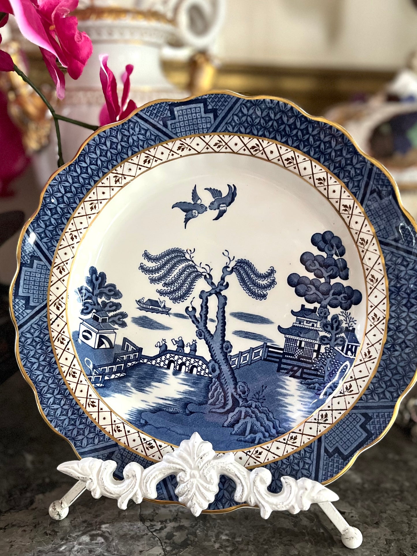 Reserved Live 06/29 Booths Real Old Willow Dinner Size Plate